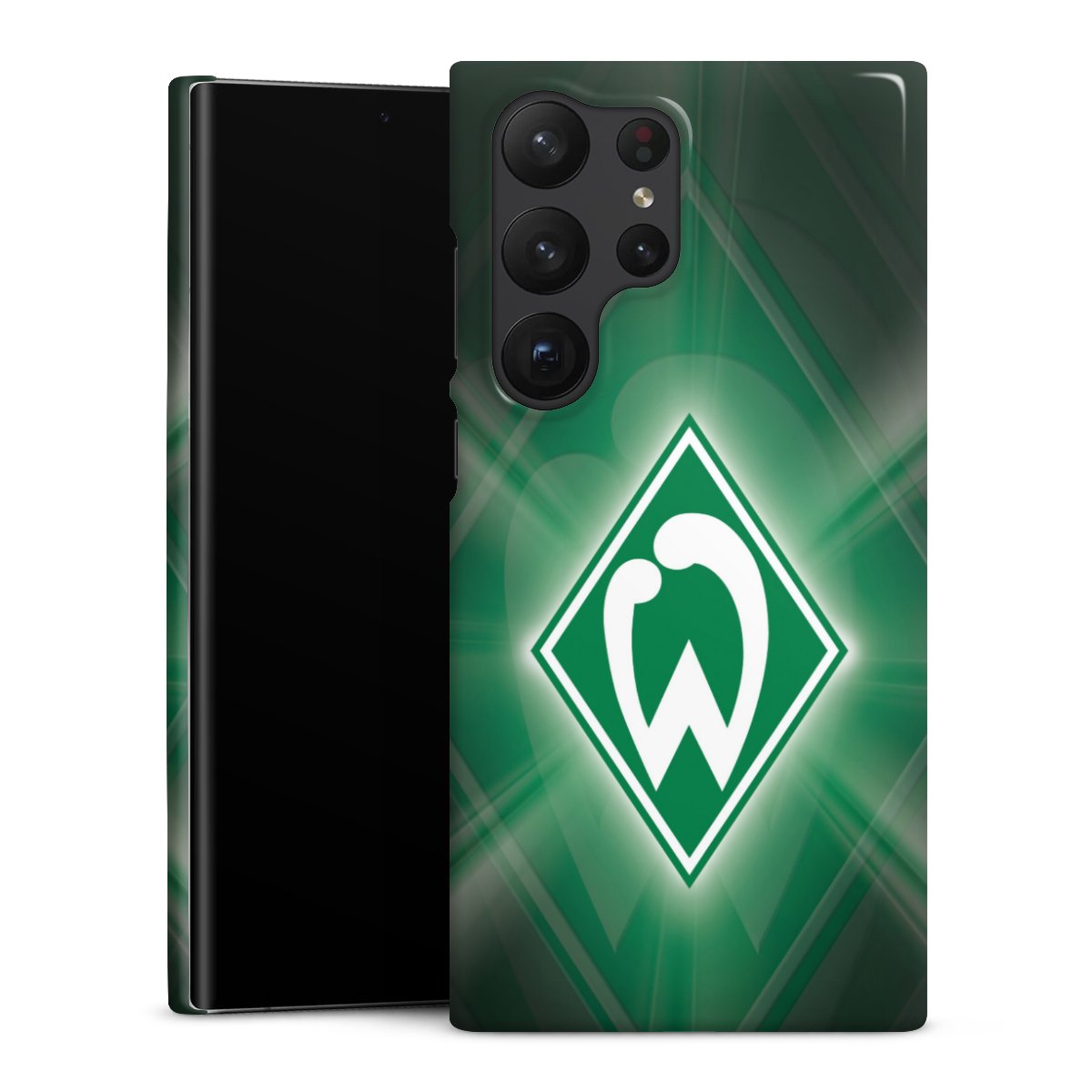 Galaxy S23 Ultra Handy Premium Case Smartphone Handyhülle Schutzhülle glänzend Sv Werder Bremen Official Licensed Product Coat Of Arms Premium Case