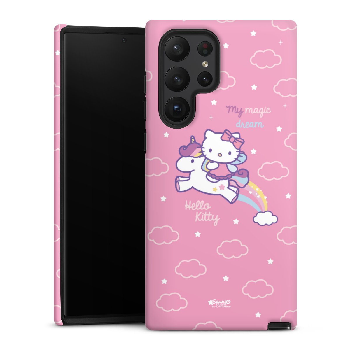 Galaxy S23 Ultra Handy Panzer Handyhülle robuste Outdoor Hülle Schutzhülle matt Einhorn Official Licensed Product Hello Kitty Tough Case