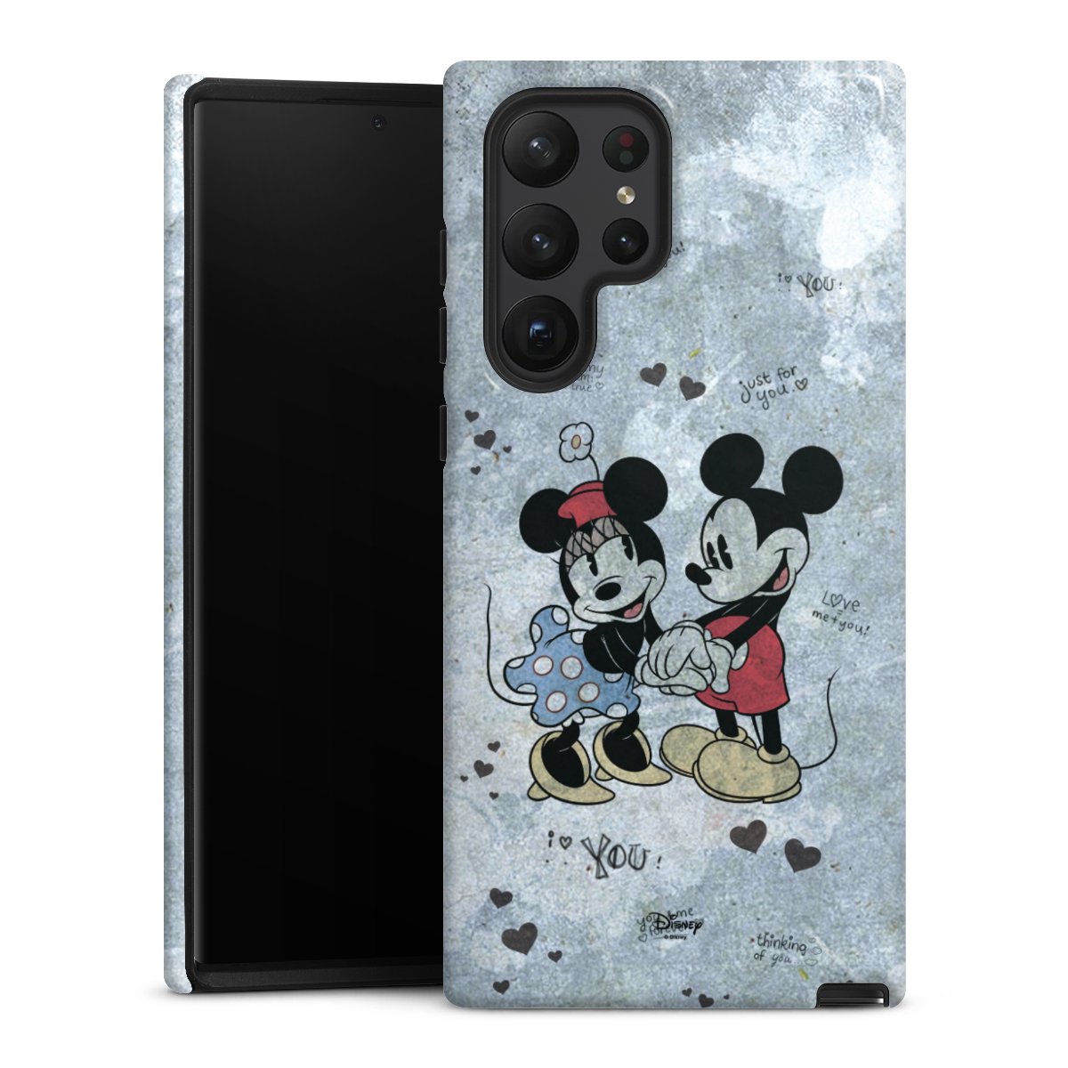 Galaxy S23 Ultra Handy Panzer Handyhülle robuste Outdoor Hülle Schutzhülle glänzend Mickey & Minnie Mouse Vintage Disney Tough Case