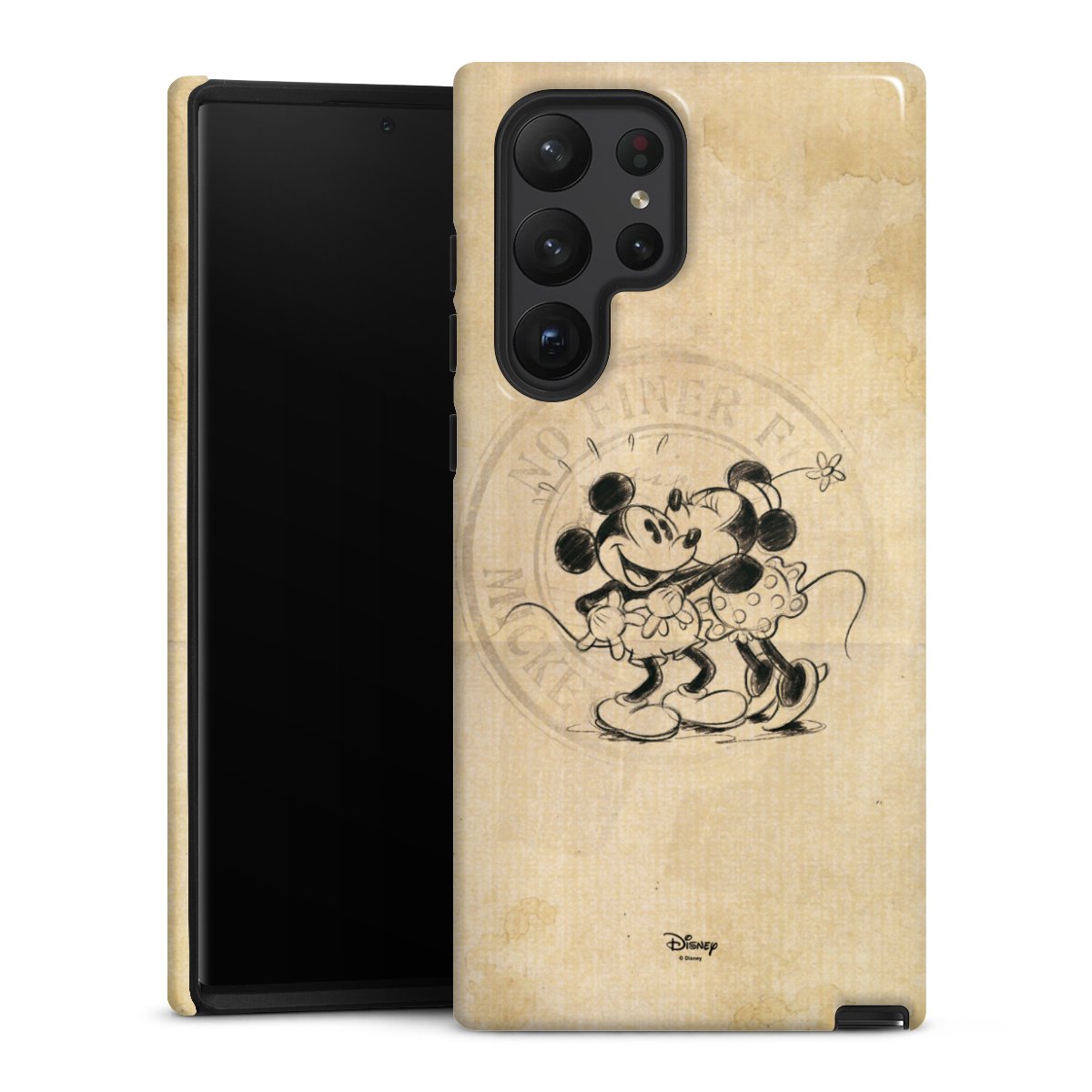 Galaxy S23 Ultra Handy Panzer Handyhülle robuste Outdoor Hülle Schutzhülle glänzend Mickey Mouse Vintage Minnie Mouse Tough Case