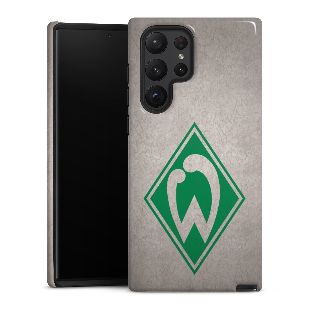 Galaxy S23 Ultra Handy Panzer Handyhülle robuste Outdoor Hülle Schutzhülle glänzend Sv Werder Bremen Concrete Official Licensed Product Tough Case