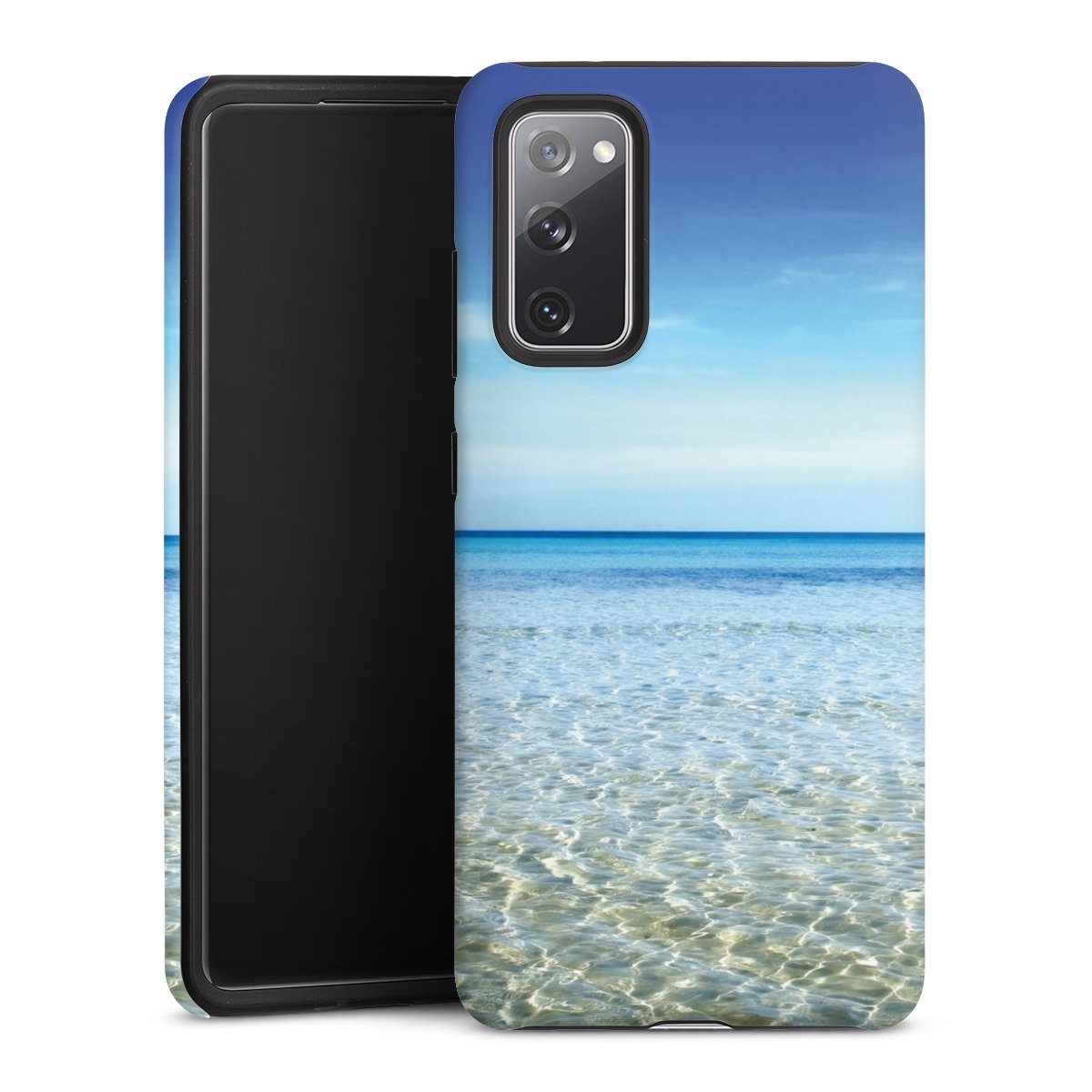 Galaxy S20 FE Handy Panzer Handyhülle robuste Outdoor Hülle Schutzhülle matt Urlaub Sky Ocean Tough Case