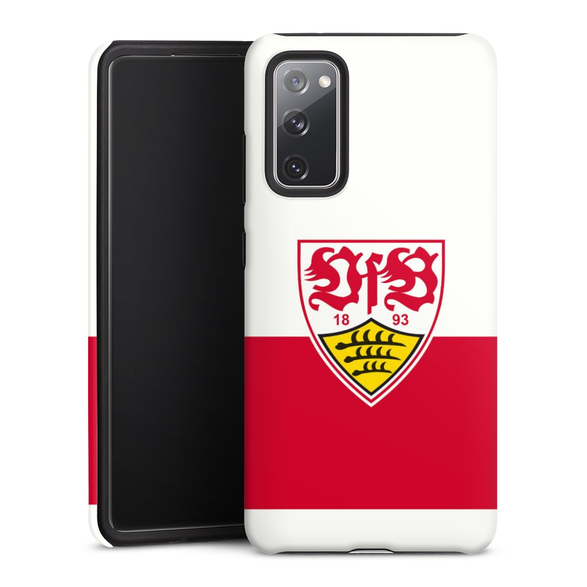 Galaxy S20 FE Handy Panzer Handyhülle robuste Outdoor Hülle Schutzhülle matt Official Licensed Product Logo Vfb Stuttgart Tough Case