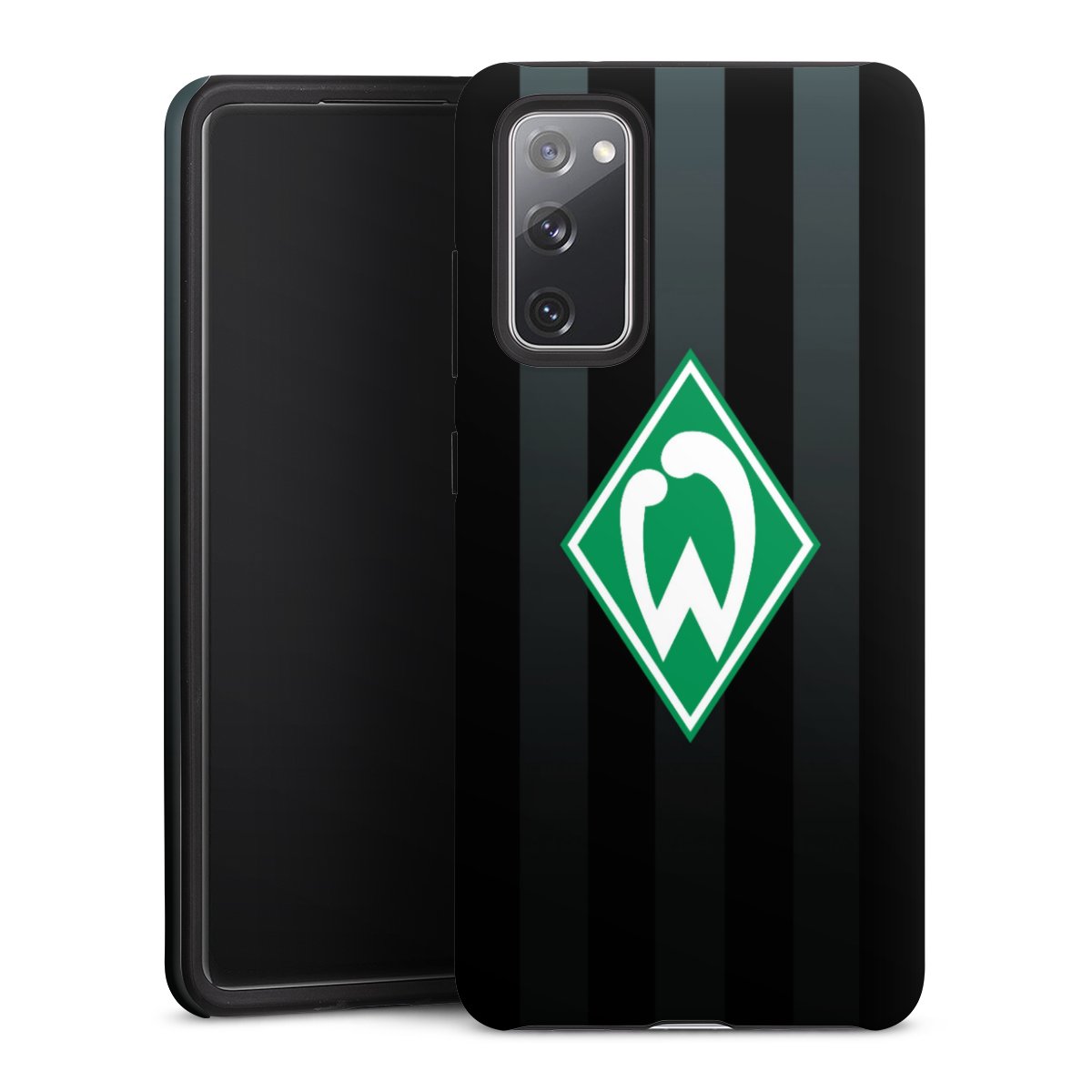 Galaxy S20 FE Handy Panzer Handyhülle robuste Outdoor Hülle Schutzhülle matt Stripes Sv Werder Bremen Official Licensed Product Tough Case