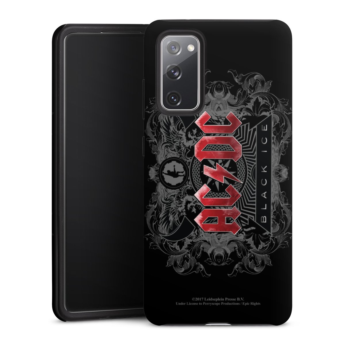 Galaxy S20 FE Handy Panzer Handyhülle robuste Outdoor Hülle Schutzhülle matt Merchandise Black Ice Acdc Tough Case