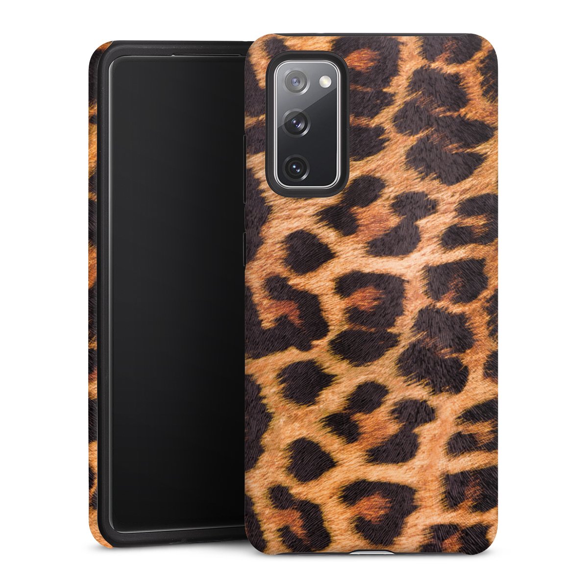 Galaxy S20 FE Handy Panzer Handyhülle robuste Outdoor Hülle Schutzhülle matt Animal Print Leopard Fur Tough Case