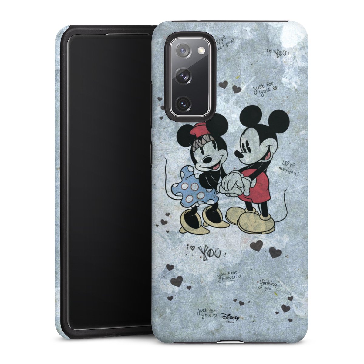 Galaxy S20 FE Handy Panzer Handyhülle robuste Outdoor Hülle Schutzhülle matt Mickey & Minnie Mouse Vintage Disney Tough Case