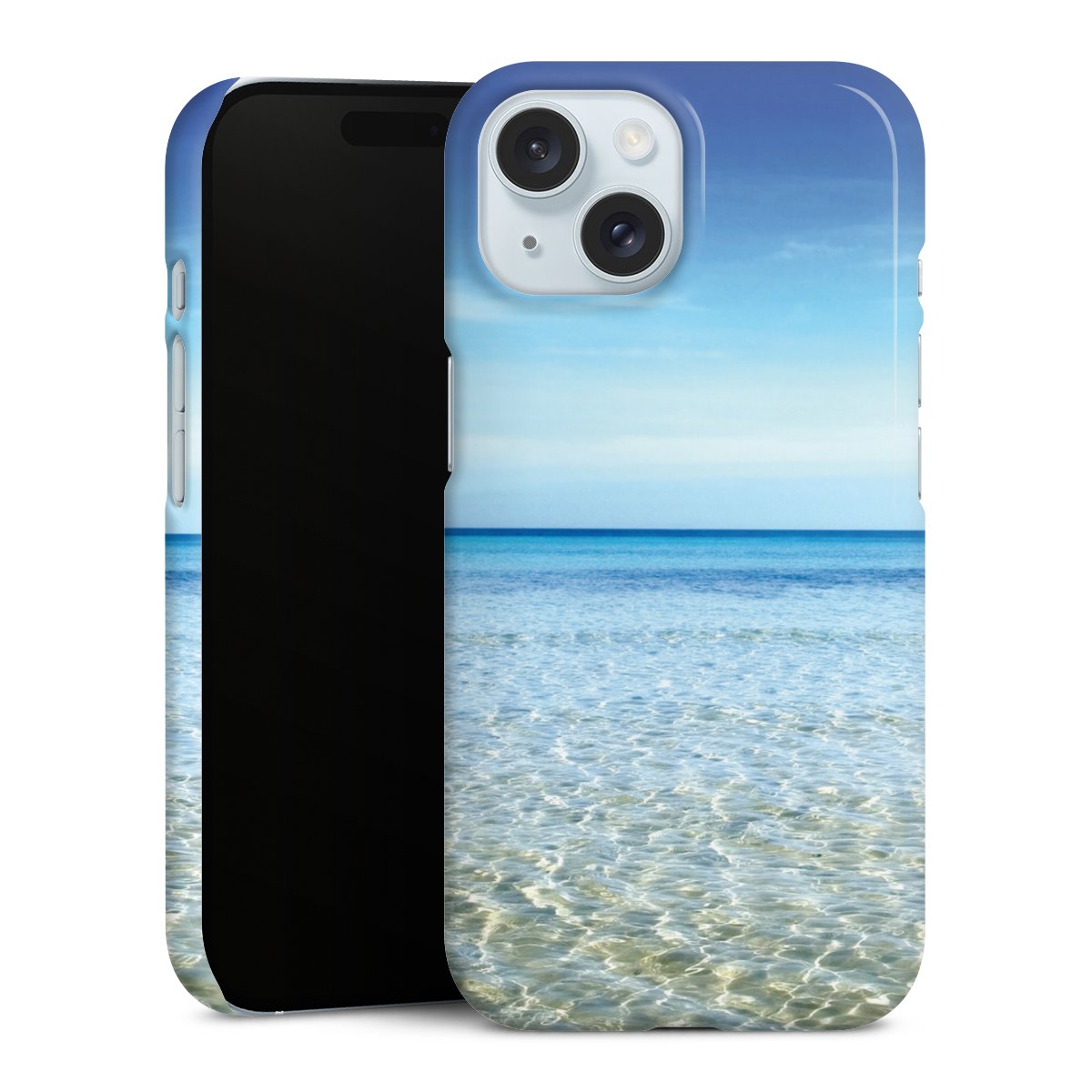 iPhone 15 Handy Premium Case Smartphone Handyhülle Schutzhülle glänzend Urlaub Sky Ocean Premium Case