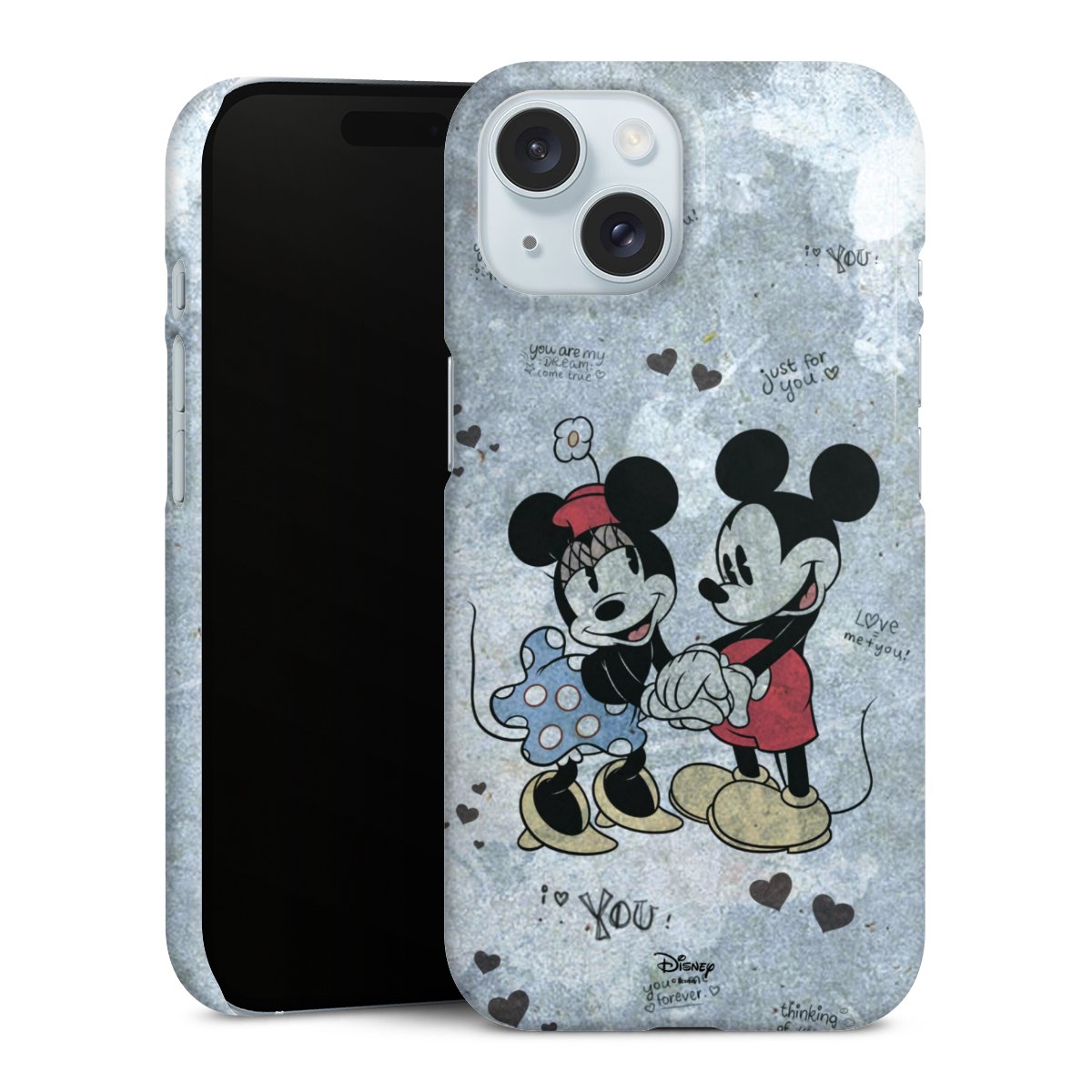 iPhone 15 Handy Premium Case Smartphone Handyhülle Schutzhülle glänzend Mickey & Minnie Mouse Vintage Disney Premium Case