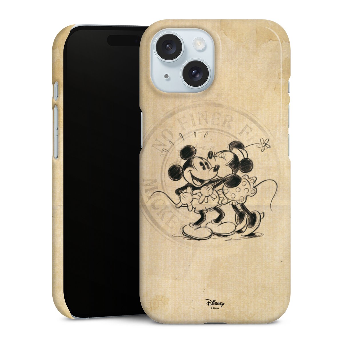 iPhone 15 Handy Premium Case Smartphone Handyhülle Schutzhülle glänzend Mickey Mouse Vintage Minnie Mouse Premium Case