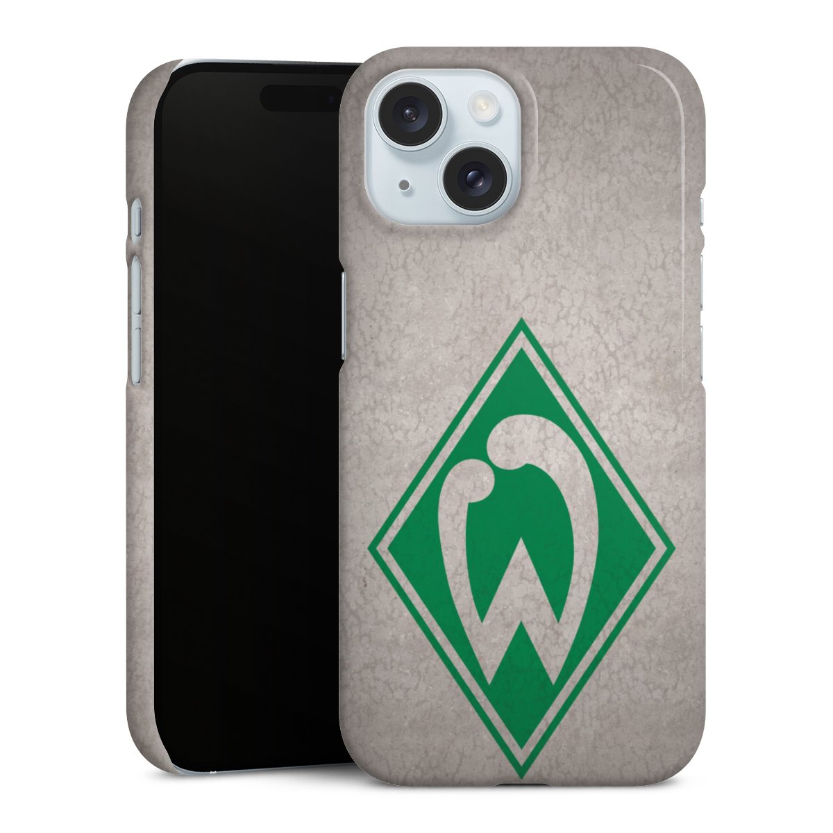 iPhone 15 Handy Premium Case Smartphone Handyhülle Schutzhülle glänzend Sv Werder Bremen Concrete Official Licensed Product Premium Case