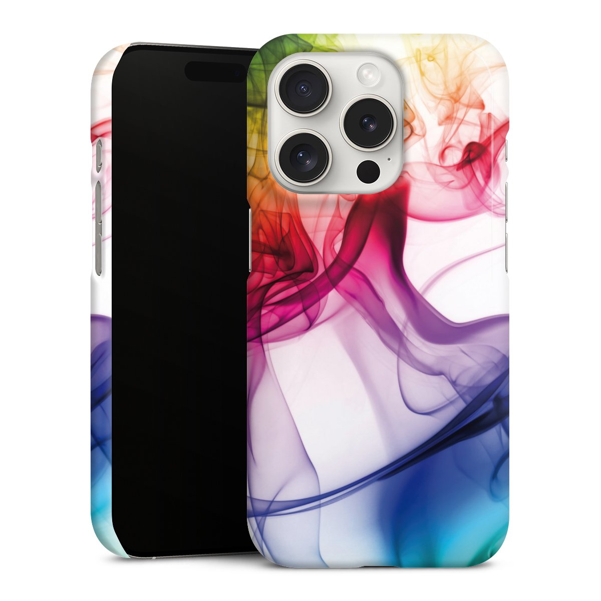 iPhone 15 Pro Handy Premium Case Smartphone Handyhülle Schutzhülle glänzend Water Colour Rainbow Premium Case