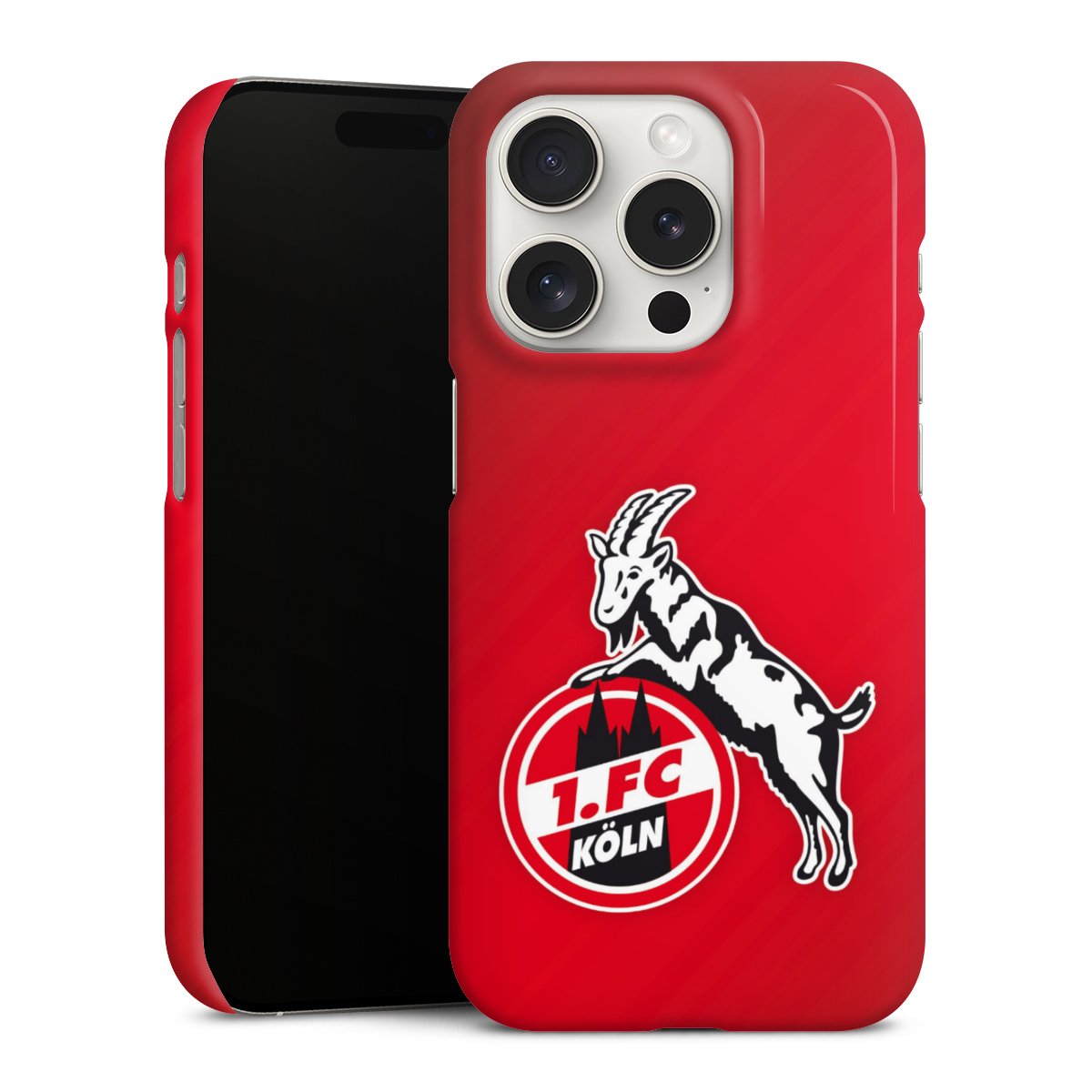 iPhone 15 Pro Handy Premium Case Smartphone Handyhülle Schutzhülle glänzend Official Licensed Product Effzeh 1. Fc Köln Premium Case