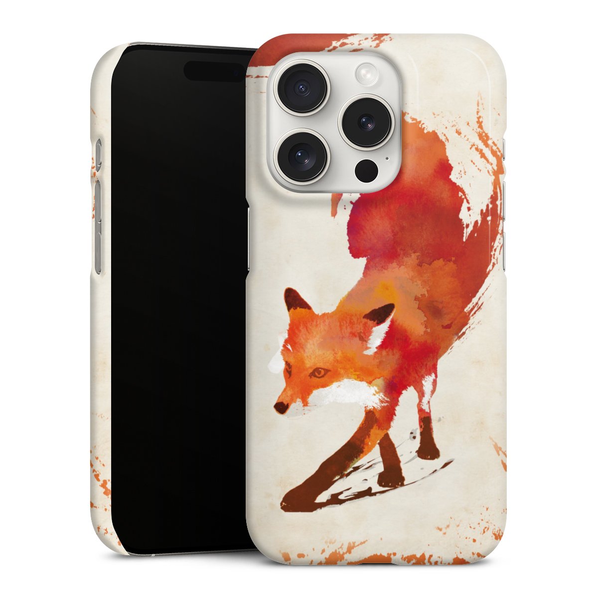 iPhone 15 Pro Handy Premium Case Smartphone Handyhülle Schutzhülle glänzend Fox Graphic Premium Case