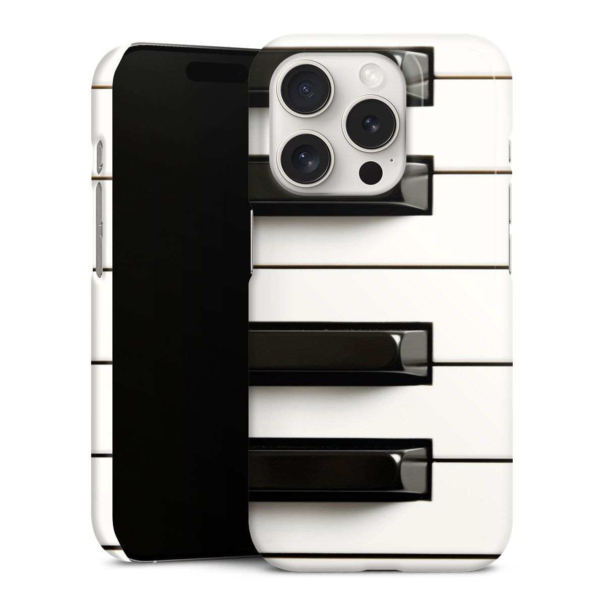 iPhone 15 Pro Handy Premium Case Smartphone Handyhülle Schutzhülle glänzend Klavier Piano Music Premium Case