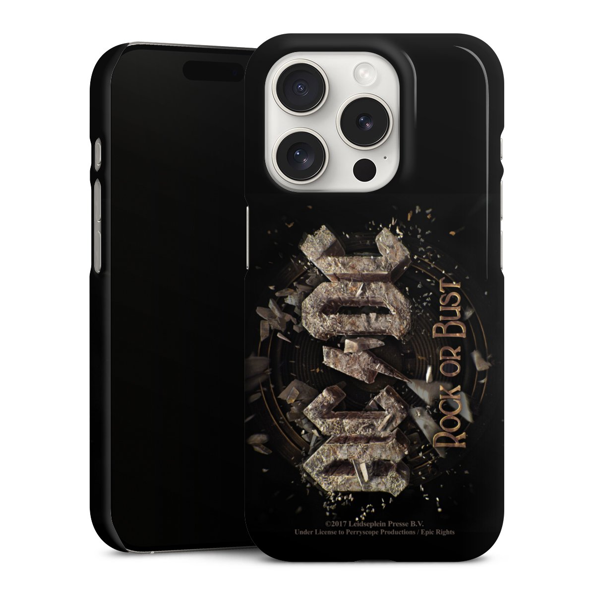 iPhone 15 Pro Handy Premium Case Smartphone Handyhülle Schutzhülle glänzend Acdc Official Licensed Product Rock Or Bust Premium Case