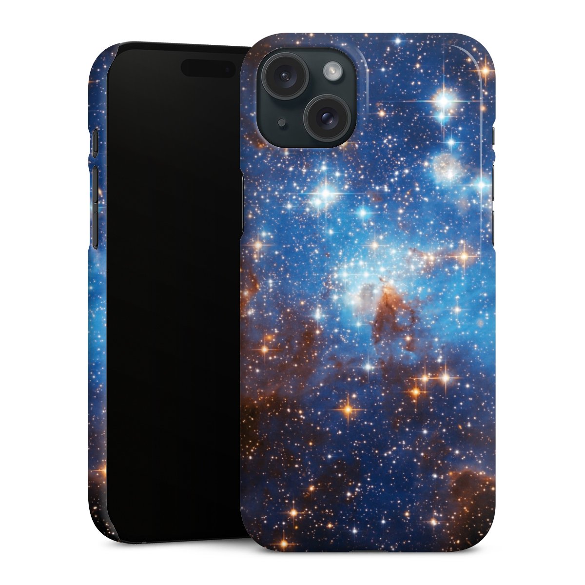 iPhone 15 Plus Handy Premium Case Smartphone Handyhülle Schutzhülle glänzend Star Weltall Galaxy Premium Case