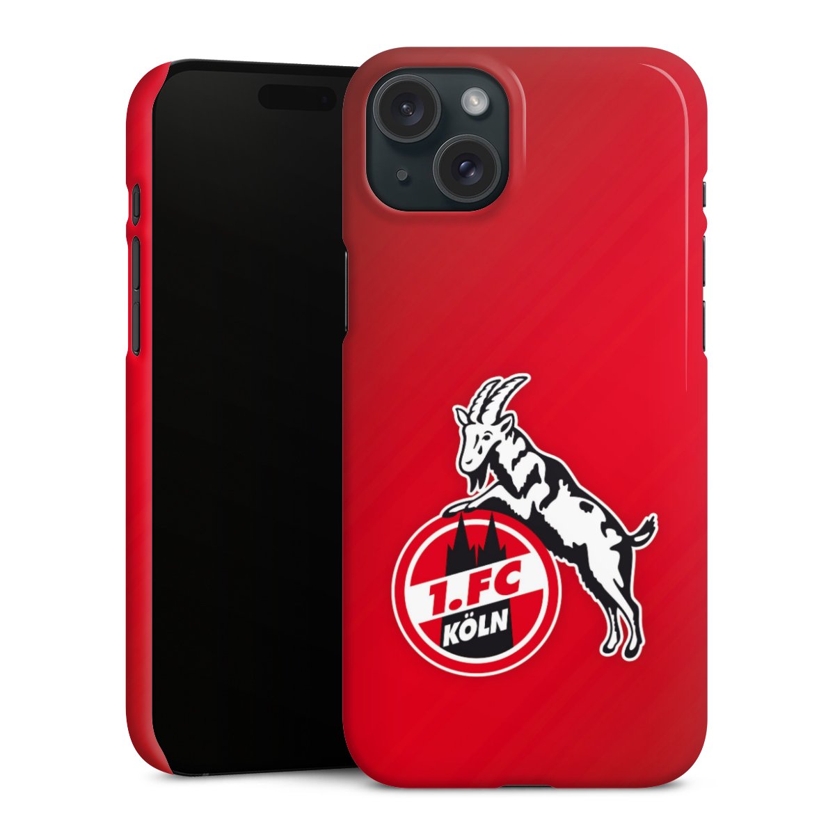 iPhone 15 Plus Handy Premium Case Smartphone Handyhülle Schutzhülle glänzend Official Licensed Product Effzeh 1. Fc Köln Premium Case