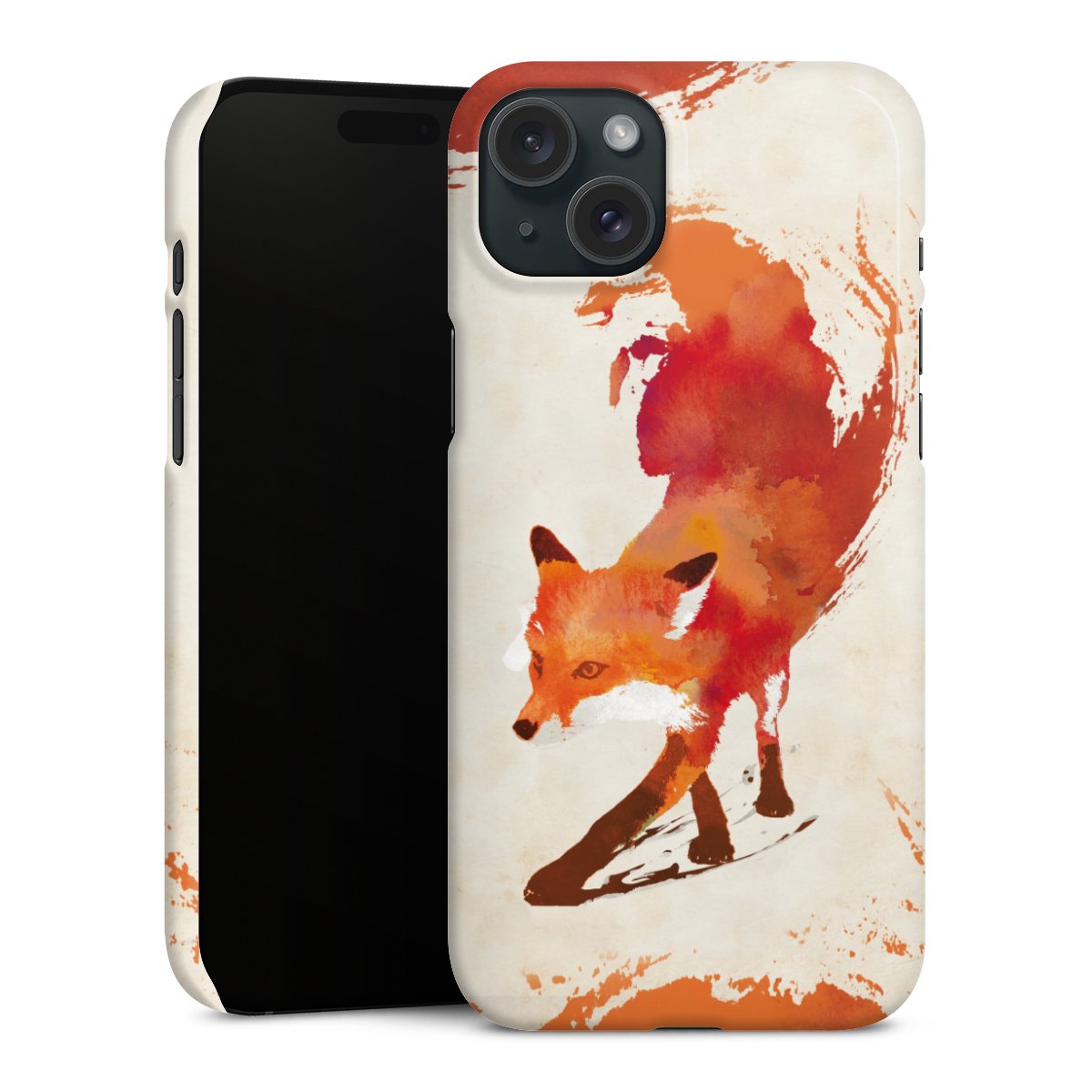 iPhone 15 Plus Handy Premium Case Smartphone Handyhülle Schutzhülle glänzend Fox Graphic Premium Case