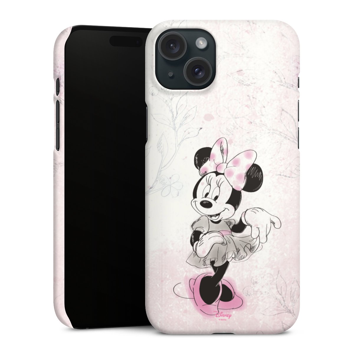 iPhone 15 Plus Handy Premium Case Smartphone Handyhülle Schutzhülle glänzend Disney Minnie Mouse Vintage Premium Case