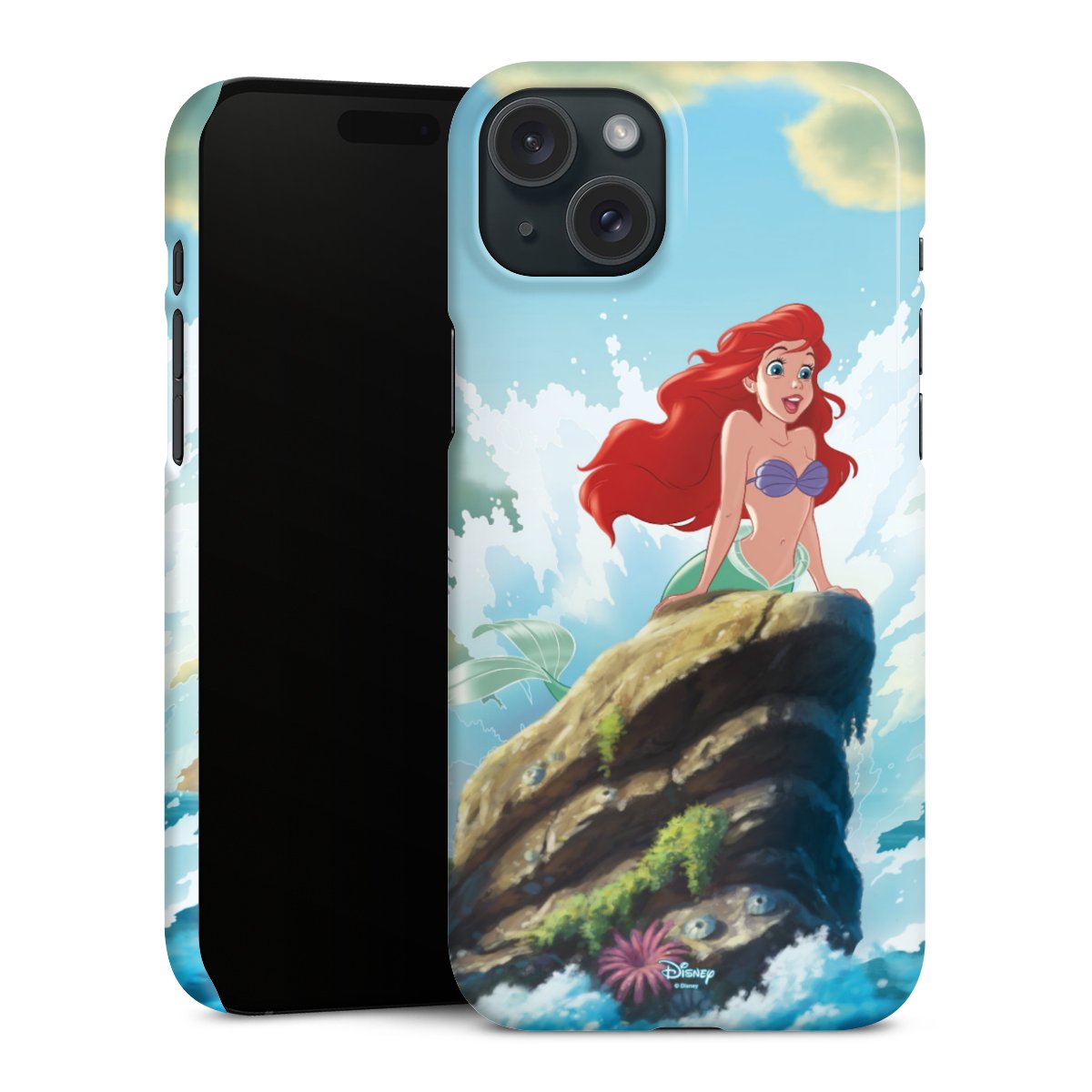 iPhone 15 Plus Handy Premium Case Smartphone Handyhülle Schutzhülle glänzend Mermaid Arielle Die Meerjungfrau Official Licensed Product Premium Case