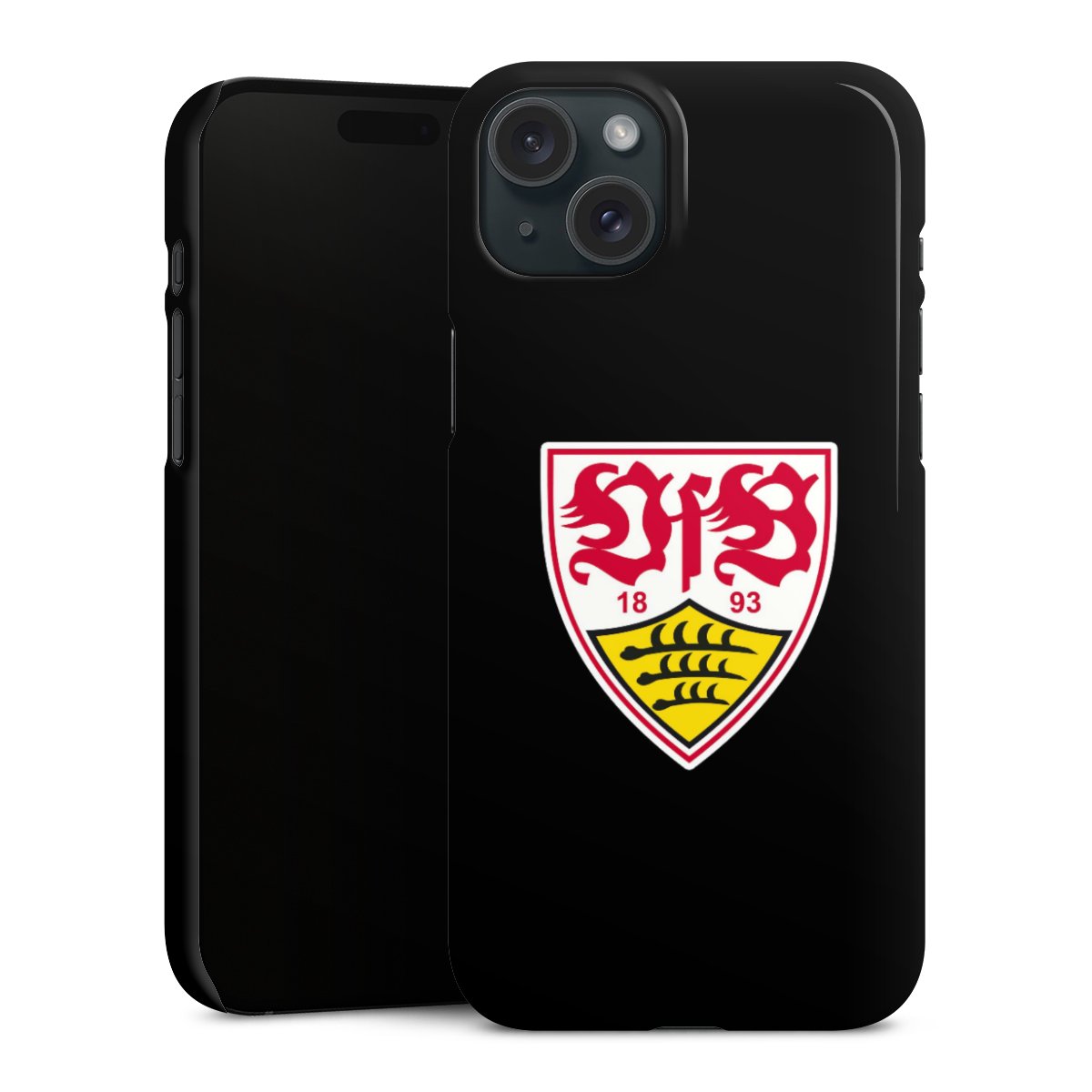 iPhone 15 Plus Handy Premium Case Smartphone Handyhülle Schutzhülle glänzend Vfb Stuttgart Official Licensed Product Coat Of Arms Premium Case