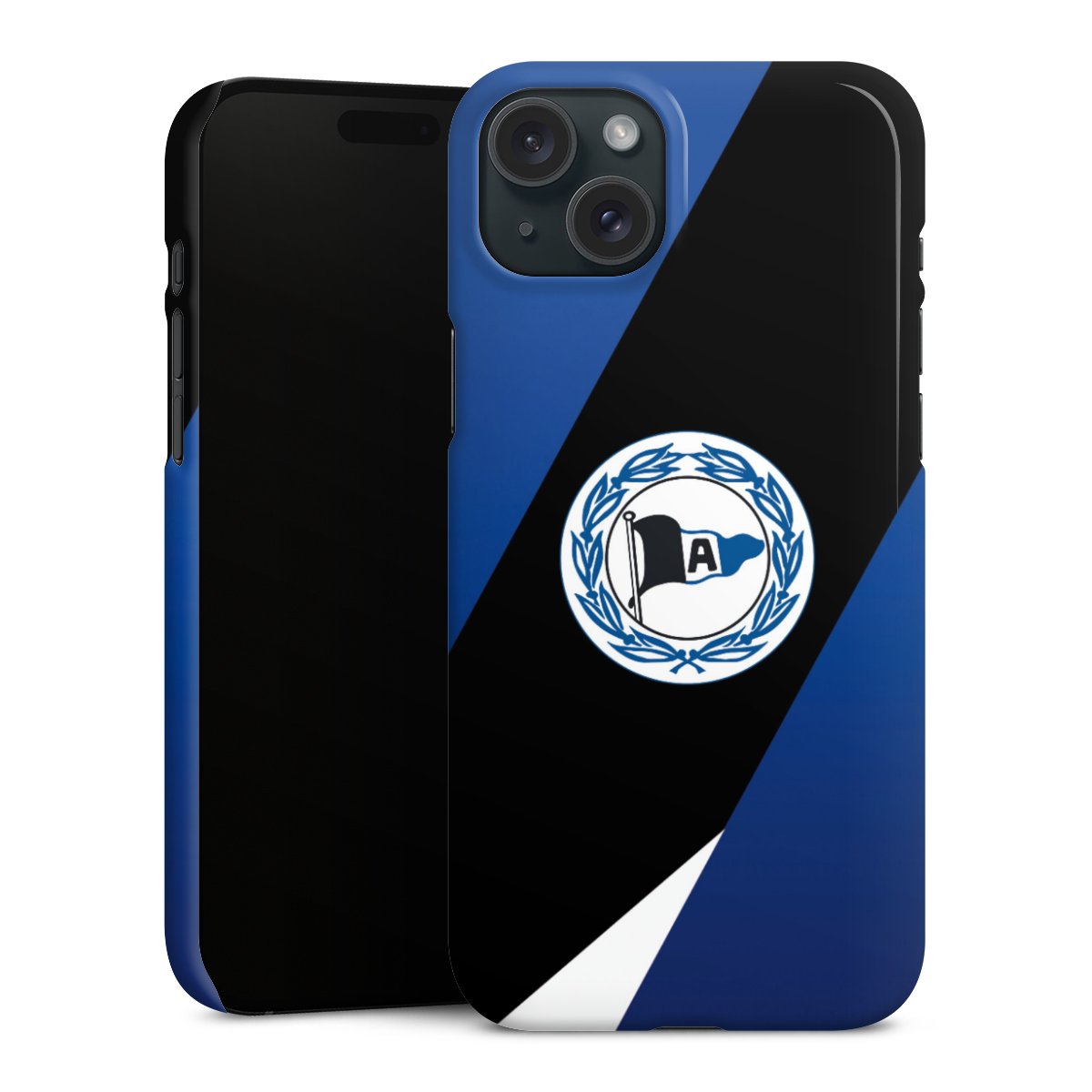 iPhone 15 Plus Handy Premium Case Smartphone Handyhülle Schutzhülle glänzend Official Licensed Product Arminia Bielefeld Dsc Premium Case