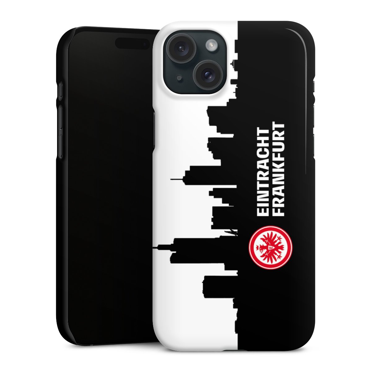 iPhone 15 Plus Handy Premium Case Smartphone Handyhülle Schutzhülle glänzend Sge Eintracht Frankfurt Official Licensed Product Premium Case