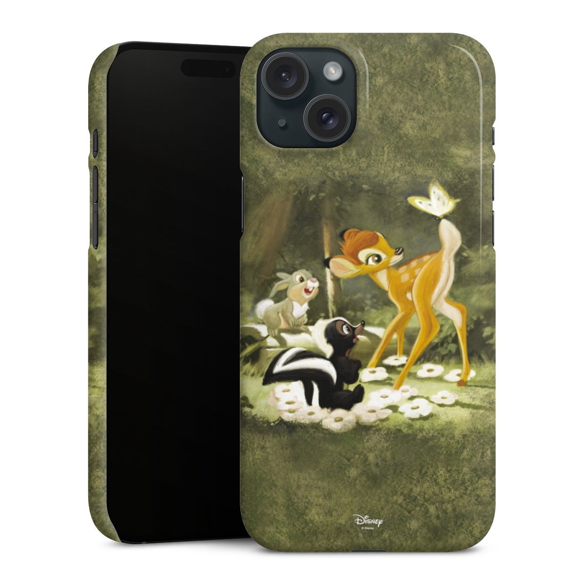 iPhone 15 Plus Handy Premium Case Smartphone Handyhülle Schutzhülle glänzend Disney Official Licensed Product Bambi Premium Case