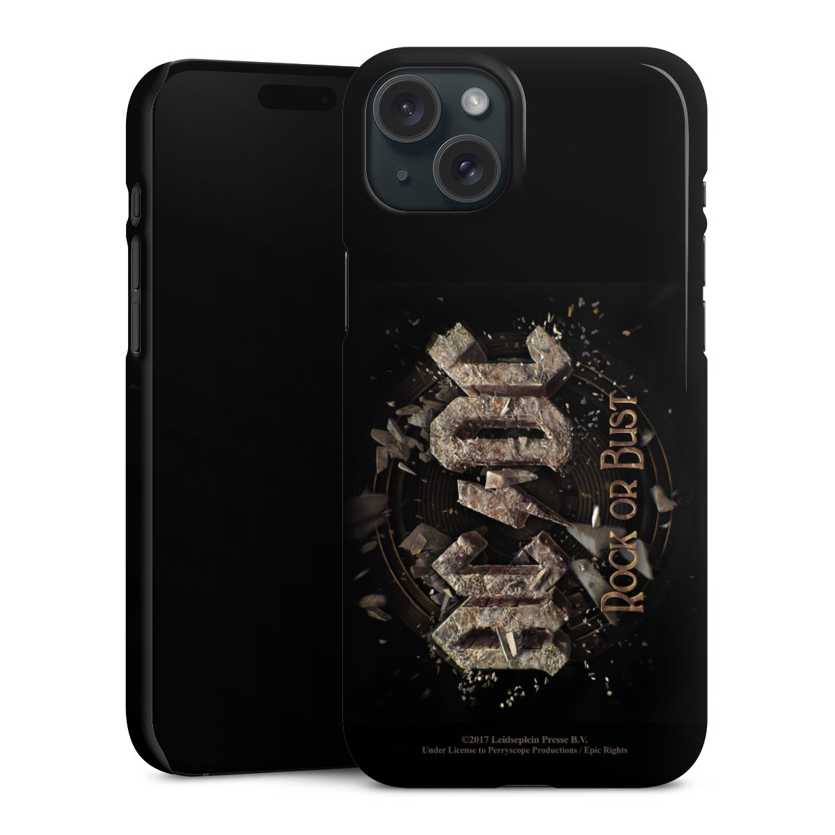 iPhone 15 Plus Handy Premium Case Smartphone Handyhülle Schutzhülle glänzend Acdc Official Licensed Product Rock Or Bust Premium Case