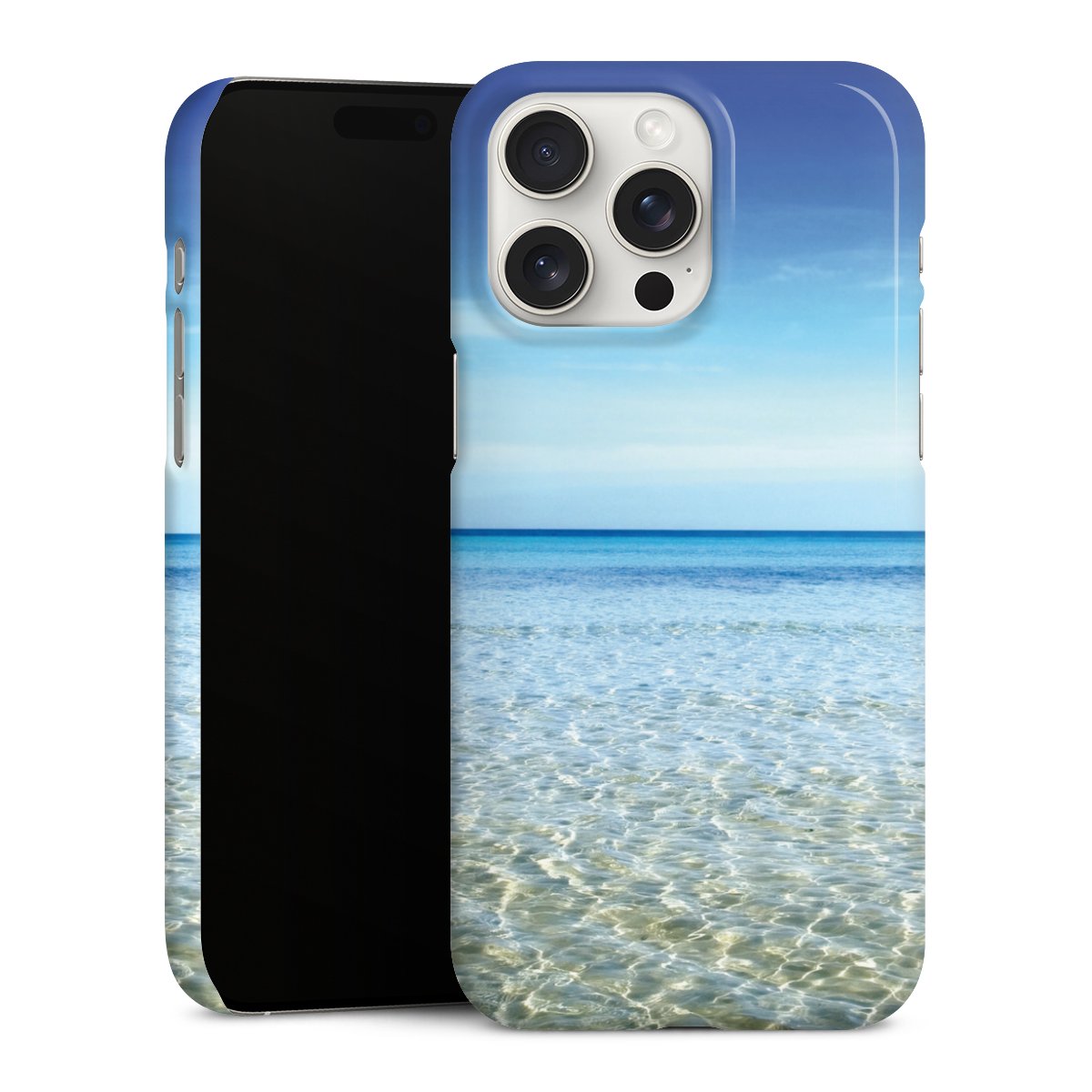 iPhone 15 Pro Max Handy Premium Case Smartphone Handyhülle Schutzhülle glänzend Urlaub Sky Ocean Premium Case