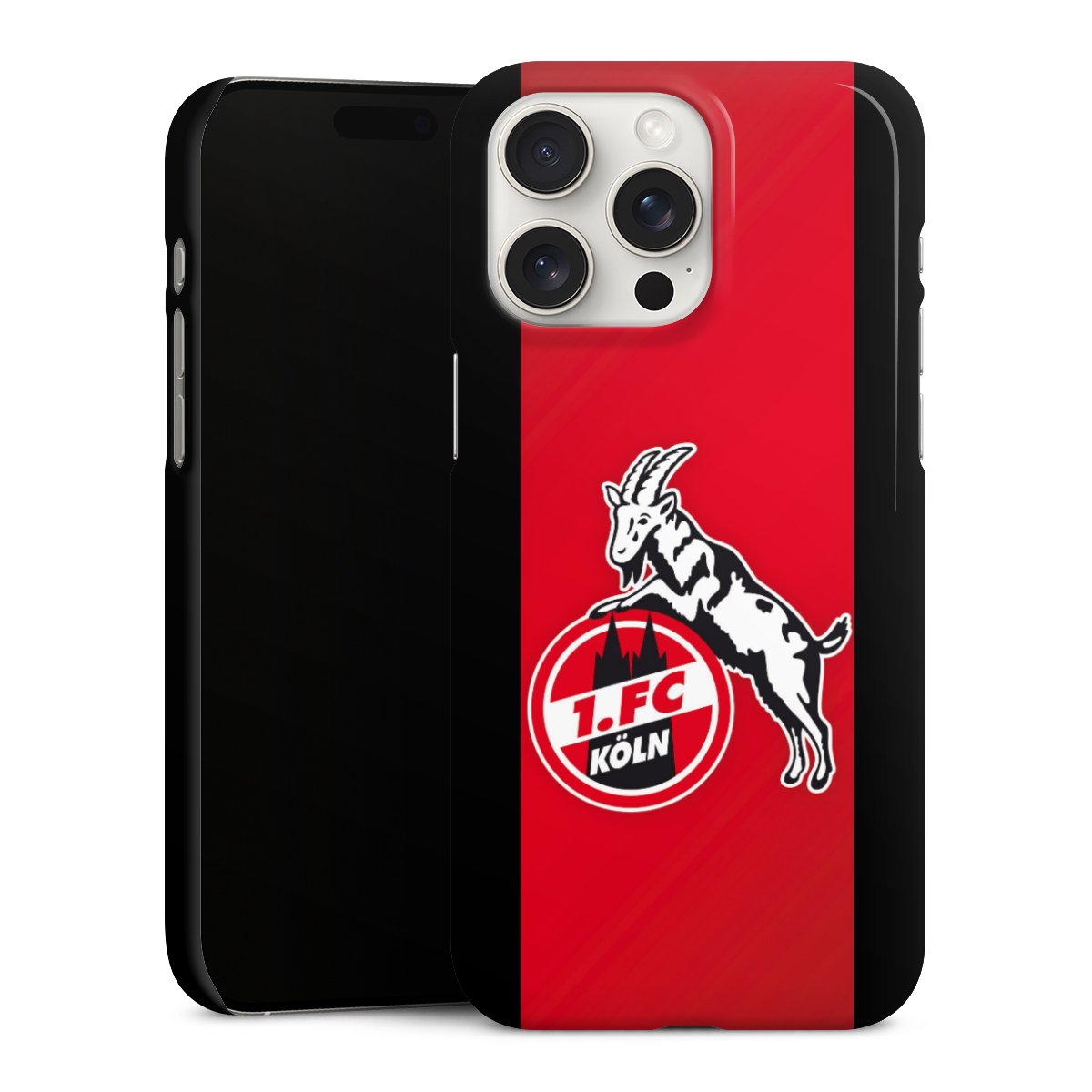 iPhone 15 Pro Max Handy Premium Case Smartphone Handyhülle Schutzhülle glänzend Official Licensed Product Billy Goat Hennes 1. Fc Köln Premium Case