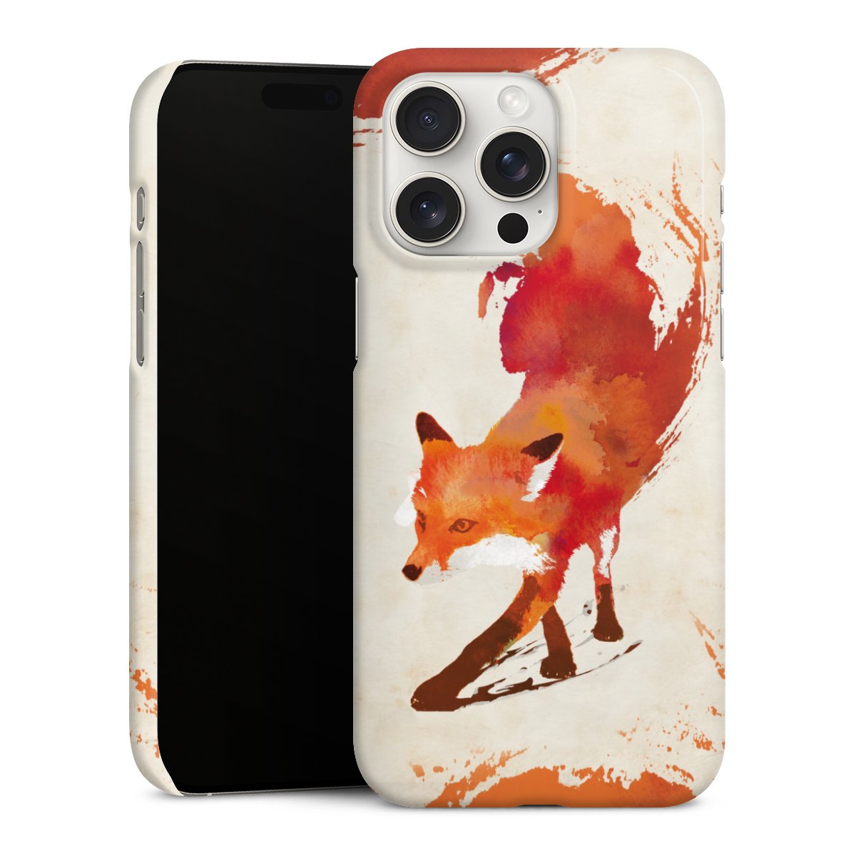 iPhone 15 Pro Max Handy Premium Case Smartphone Handyhülle Schutzhülle glänzend Fox Graphic Premium Case