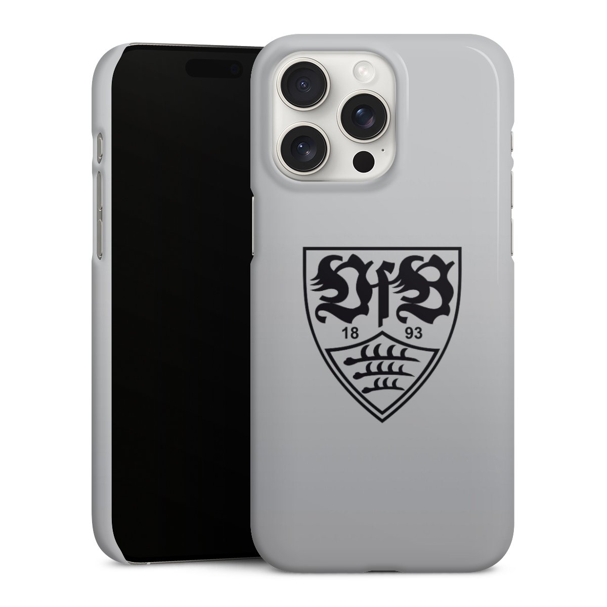 iPhone 15 Pro Max Handy Premium Case Smartphone Handyhülle Schutzhülle glänzend Logo Vfb Stuttgart Official Licensed Product Premium Case