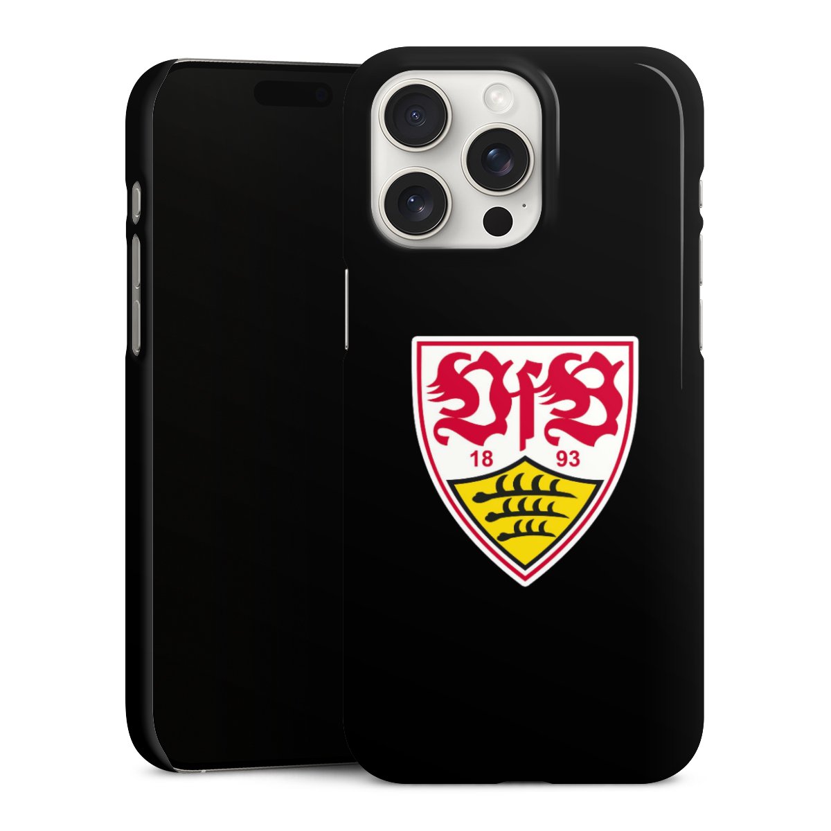 iPhone 15 Pro Max Handy Premium Case Smartphone Handyhülle Schutzhülle glänzend Vfb Stuttgart Official Licensed Product Coat Of Arms Premium Case