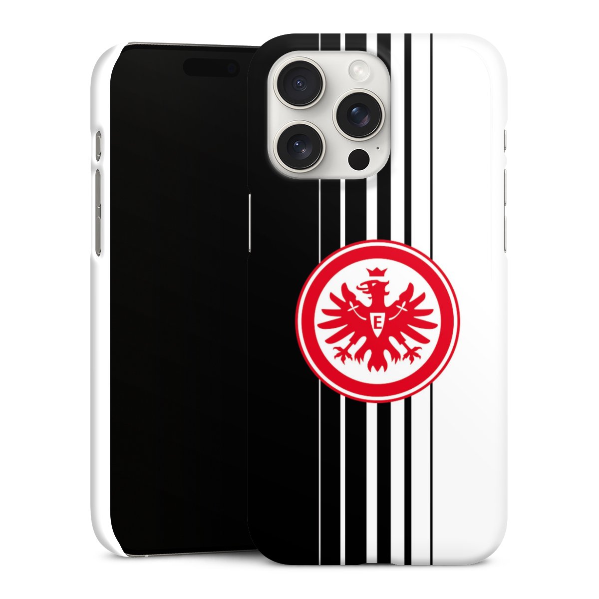 iPhone 15 Pro Max Handy Premium Case Smartphone Handyhülle Schutzhülle glänzend Stripes Eintracht Frankfurt Official Licensed Product Premium Case