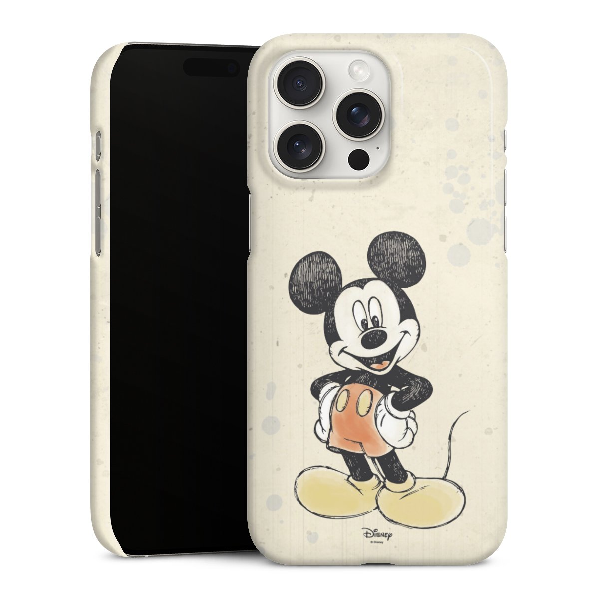 iPhone 15 Pro Max Handy Premium Case Smartphone Handyhülle Schutzhülle glänzend Water Colour Mickey & Minnie Mouse Official Licensed Product Premium Case