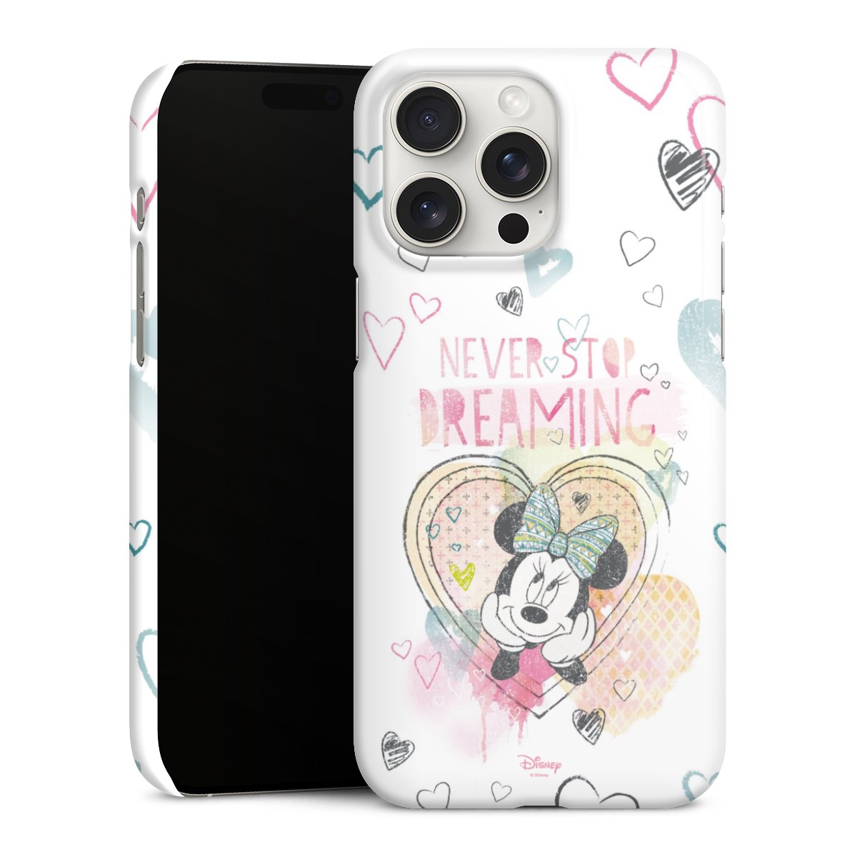 iPhone 15 Pro Max Handy Premium Case Smartphone Handyhülle Schutzhülle glänzend Disney Official Licensed Product Minnie Mouse Premium Case