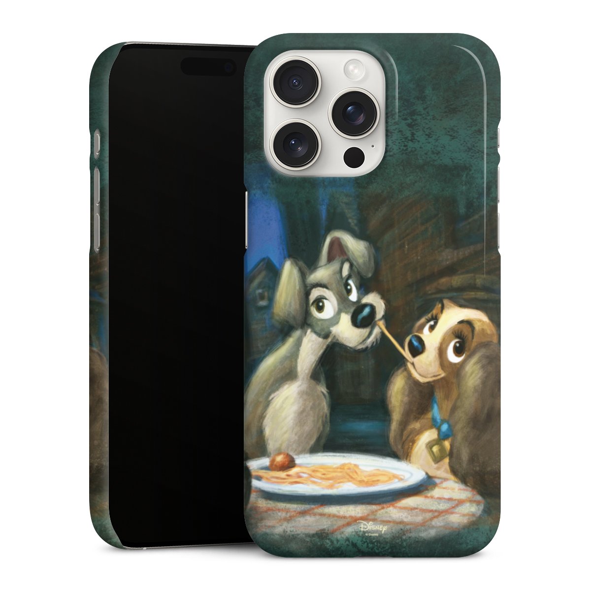 iPhone 15 Pro Max Handy Premium Case Smartphone Handyhülle Schutzhülle glänzend Lady And The Tramp Official Licensed Product Disney Premium Case