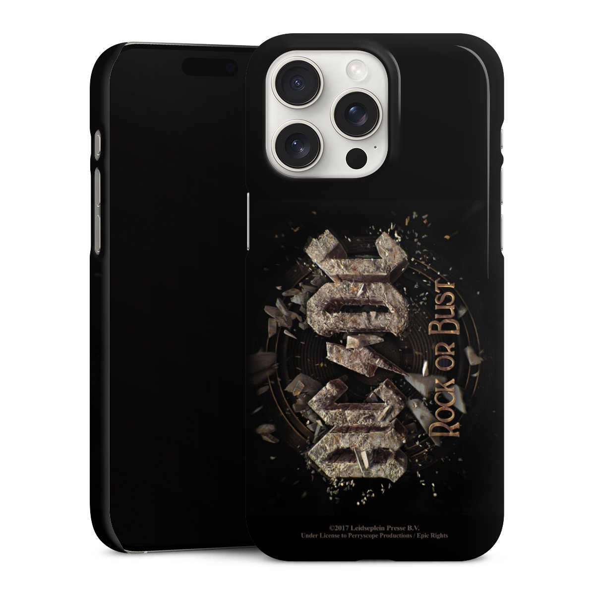 iPhone 15 Pro Max Handy Premium Case Smartphone Handyhülle Schutzhülle glänzend Acdc Official Licensed Product Rock Or Bust Premium Case