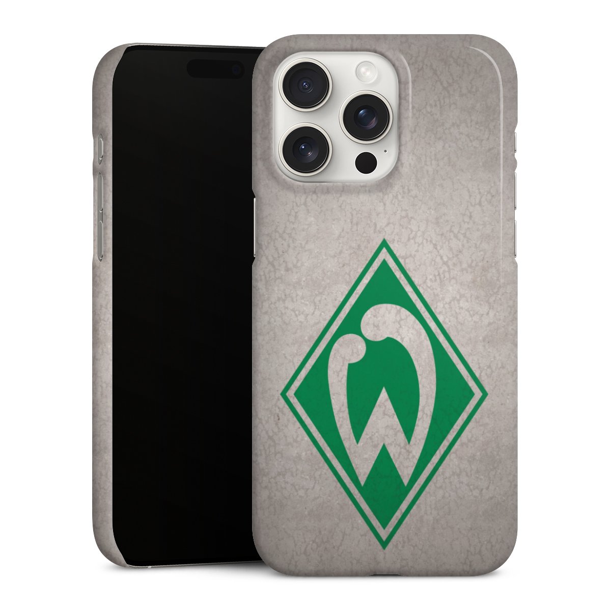 iPhone 15 Pro Max Handy Premium Case Smartphone Handyhülle Schutzhülle glänzend Sv Werder Bremen Concrete Official Licensed Product Premium Case