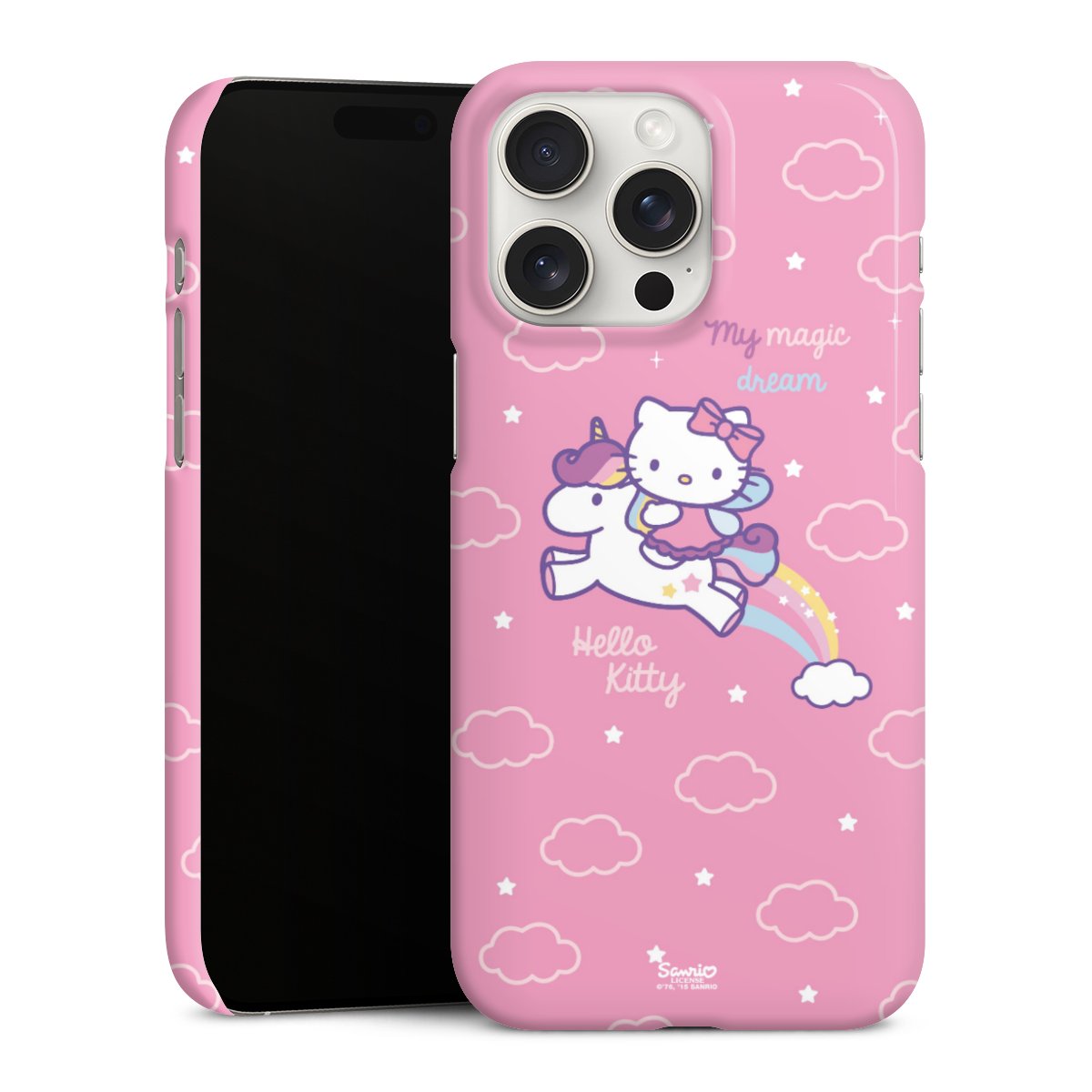 iPhone 15 Pro Max Handy Premium Case Smartphone Handyhülle Schutzhülle glänzend Einhorn Official Licensed Product Hello Kitty Premium Case