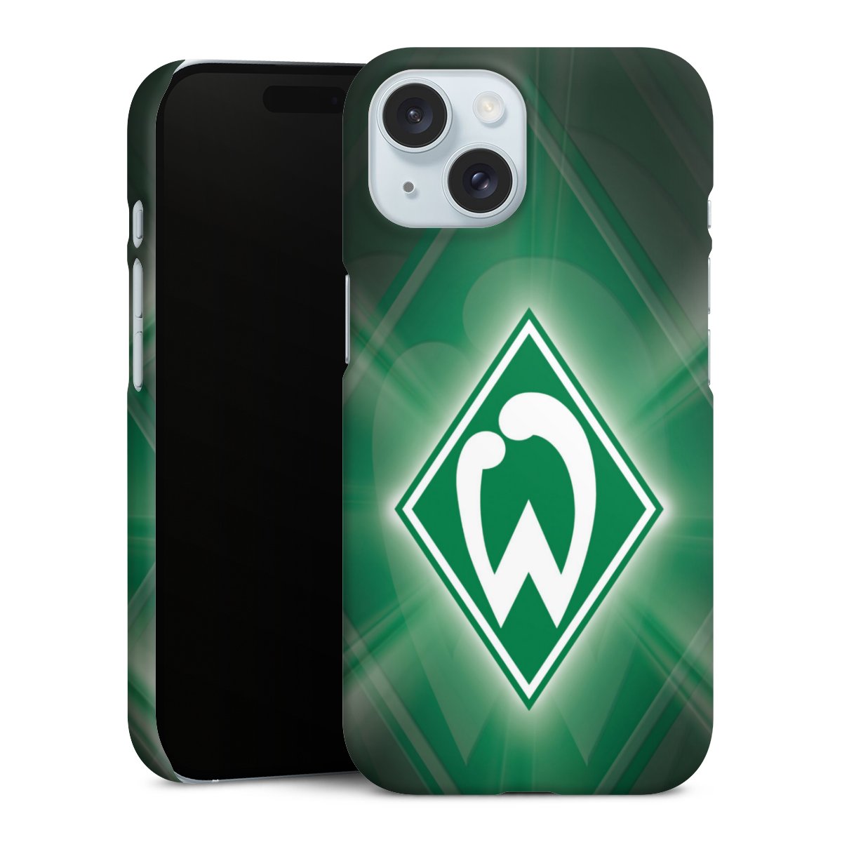 iPhone 15 Handy Premium Case Smartphone Handyhülle Schutzhülle matt Sv Werder Bremen Official Licensed Product Coat Of Arms Premium Case