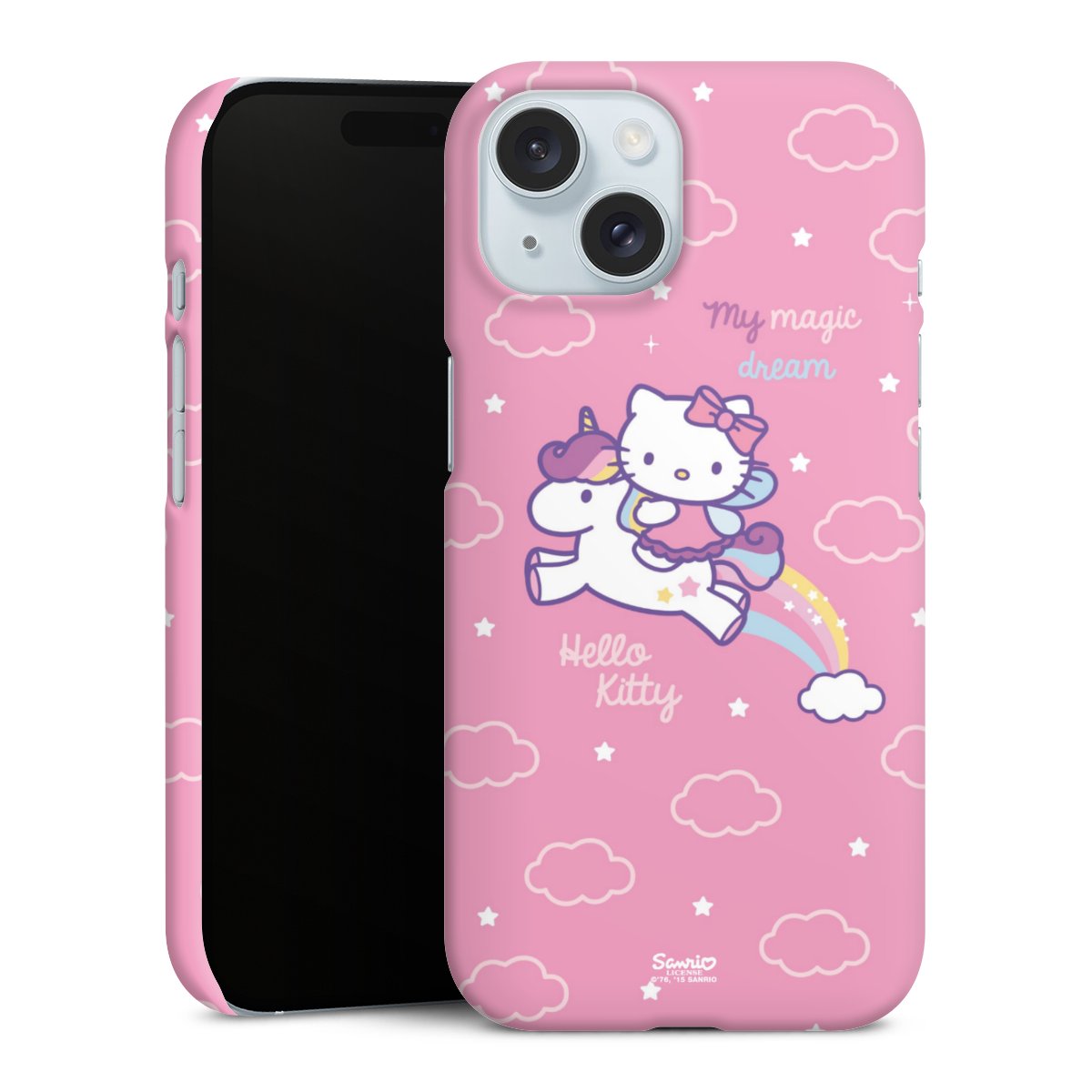 iPhone 15 Handy Premium Case Smartphone Handyhülle Schutzhülle matt Einhorn Official Licensed Product Hello Kitty Premium Case