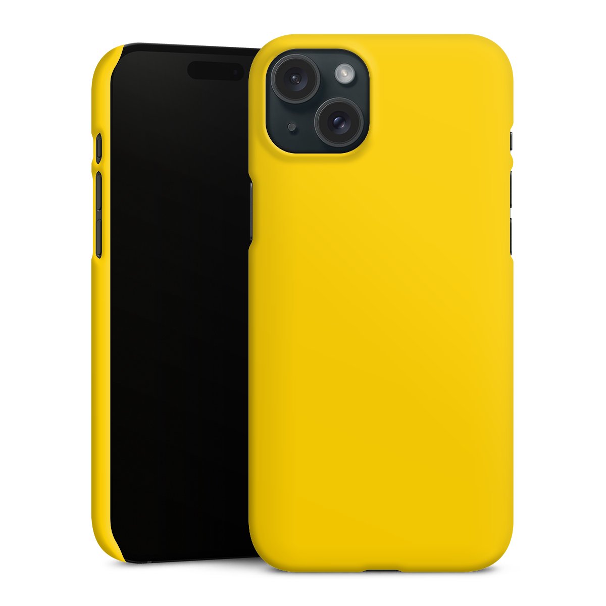 iPhone 15 Plus Handy Premium Case Smartphone Handyhülle Schutzhülle matt Yellow Unicoloured Colour Premium Case