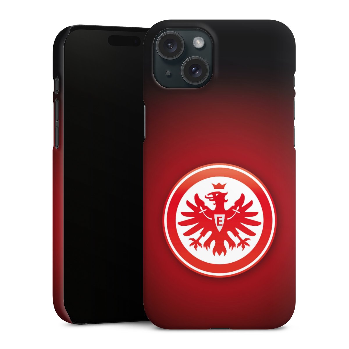 iPhone 15 Plus Handy Premium Case Smartphone Handyhülle Schutzhülle matt Eintracht Frankfurt Official Licensed Product Coat Of Arms Premium Case