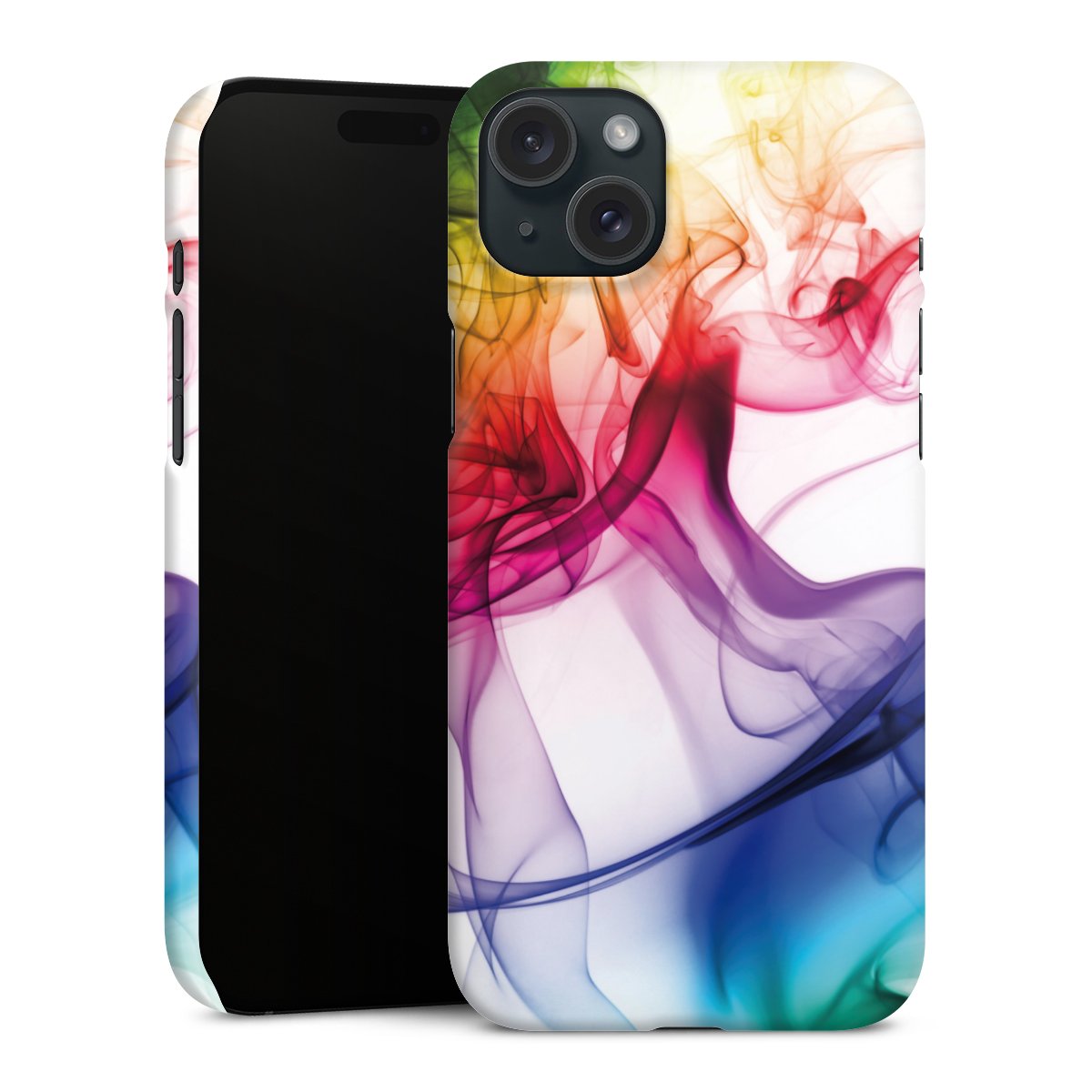 iPhone 15 Plus Handy Premium Case Smartphone Handyhülle Schutzhülle matt Water Colour Rainbow Premium Case