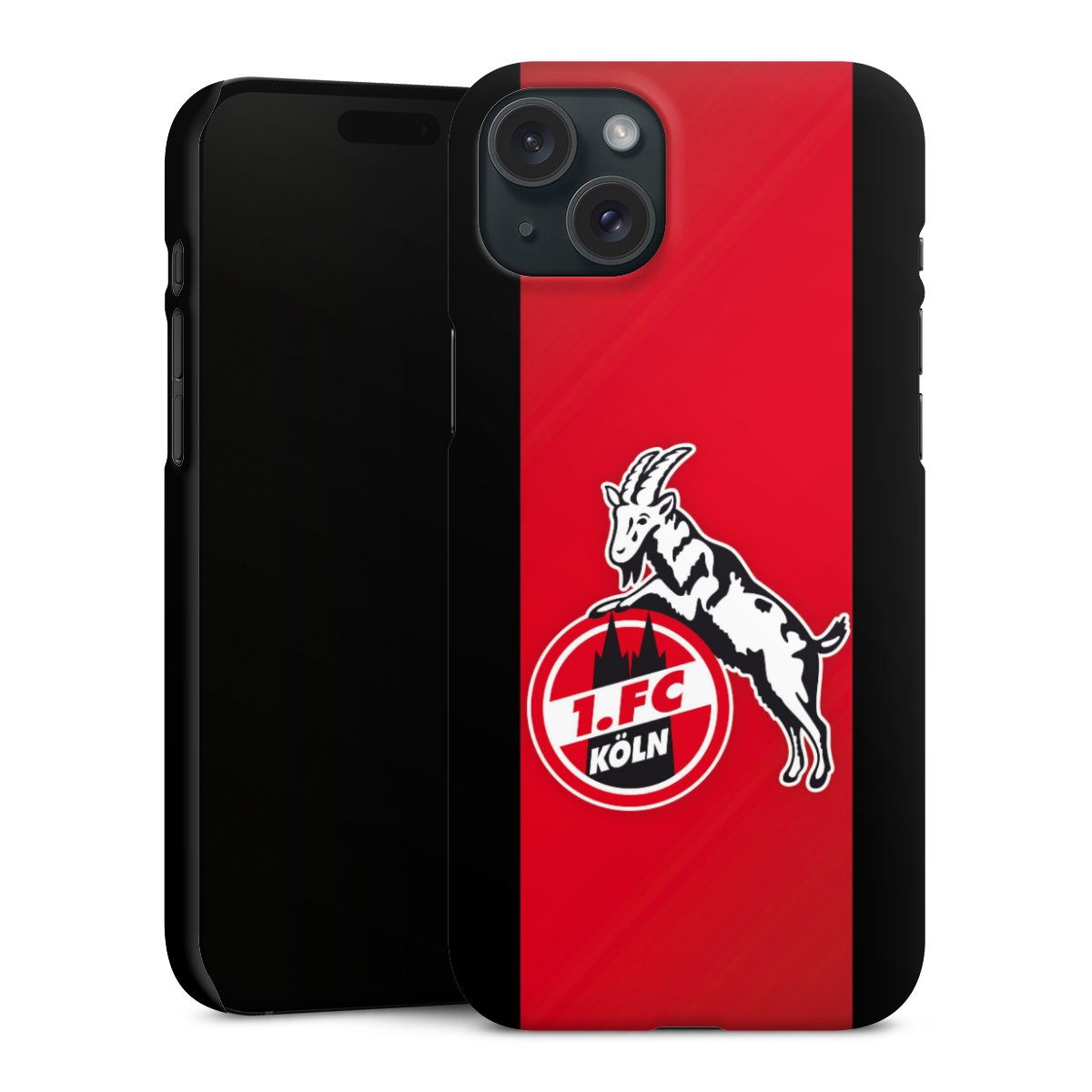 iPhone 15 Plus Handy Premium Case Smartphone Handyhülle Schutzhülle matt Official Licensed Product Billy Goat Hennes 1. Fc Köln Premium Case