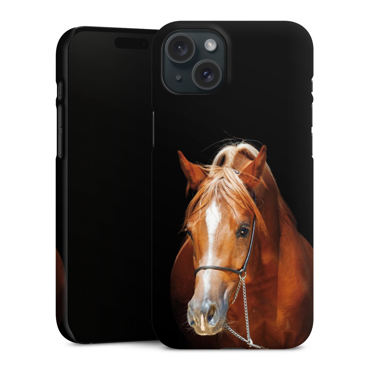 iPhone 15 Plus Handy Premium Case Smartphone Handyhülle Schutzhülle matt Mare Horse Hobby Premium Case