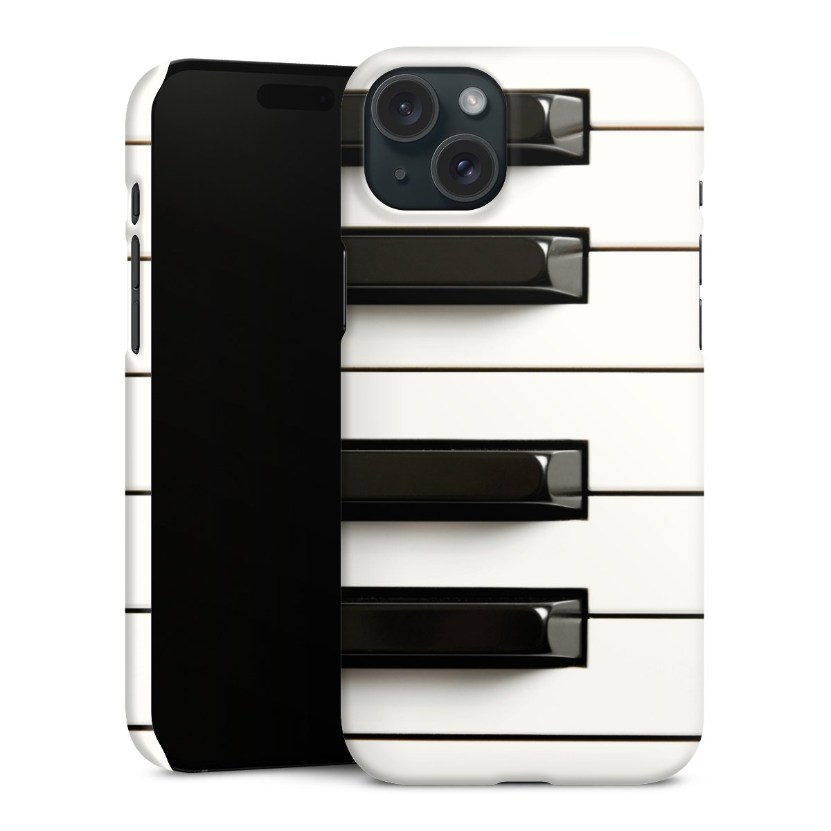 iPhone 15 Plus Handy Premium Case Smartphone Handyhülle Schutzhülle matt Klavier Piano Music Premium Case